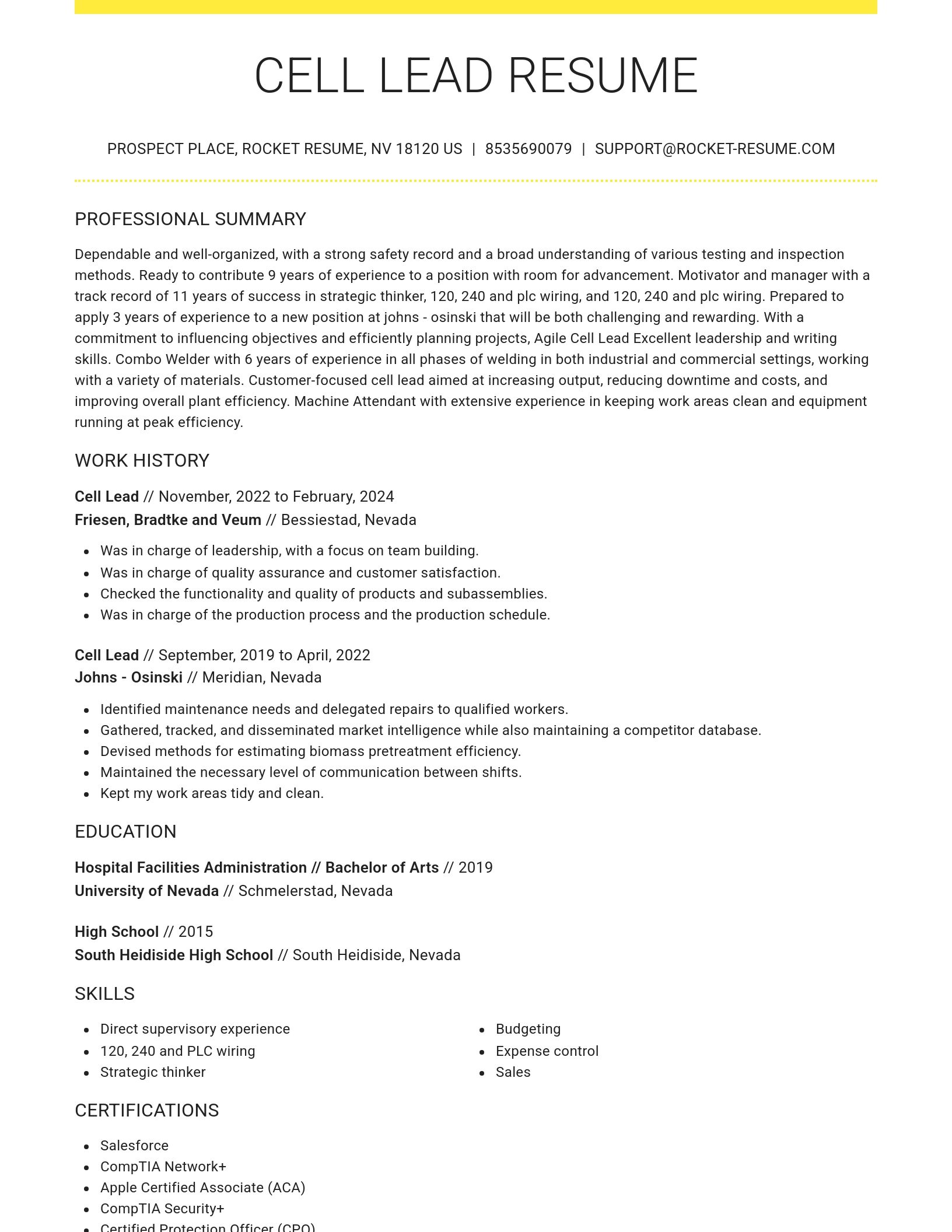 Grand resume template