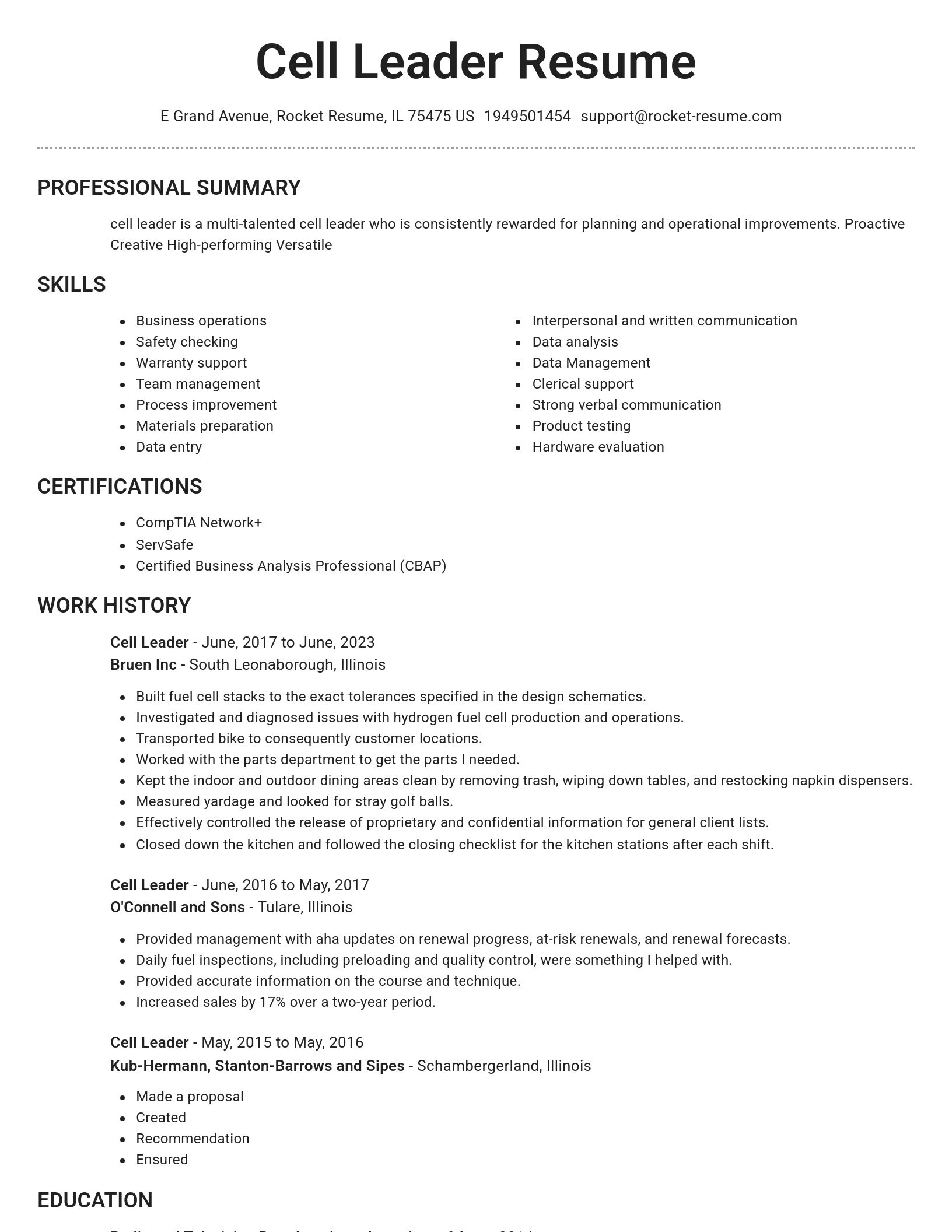Brilliant resume template