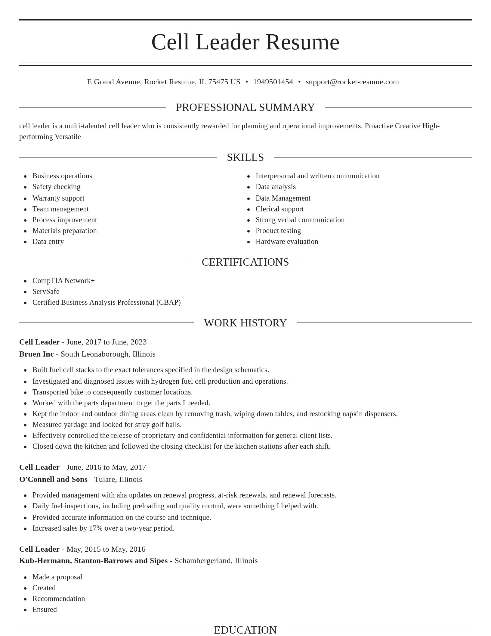 Elegant resume template