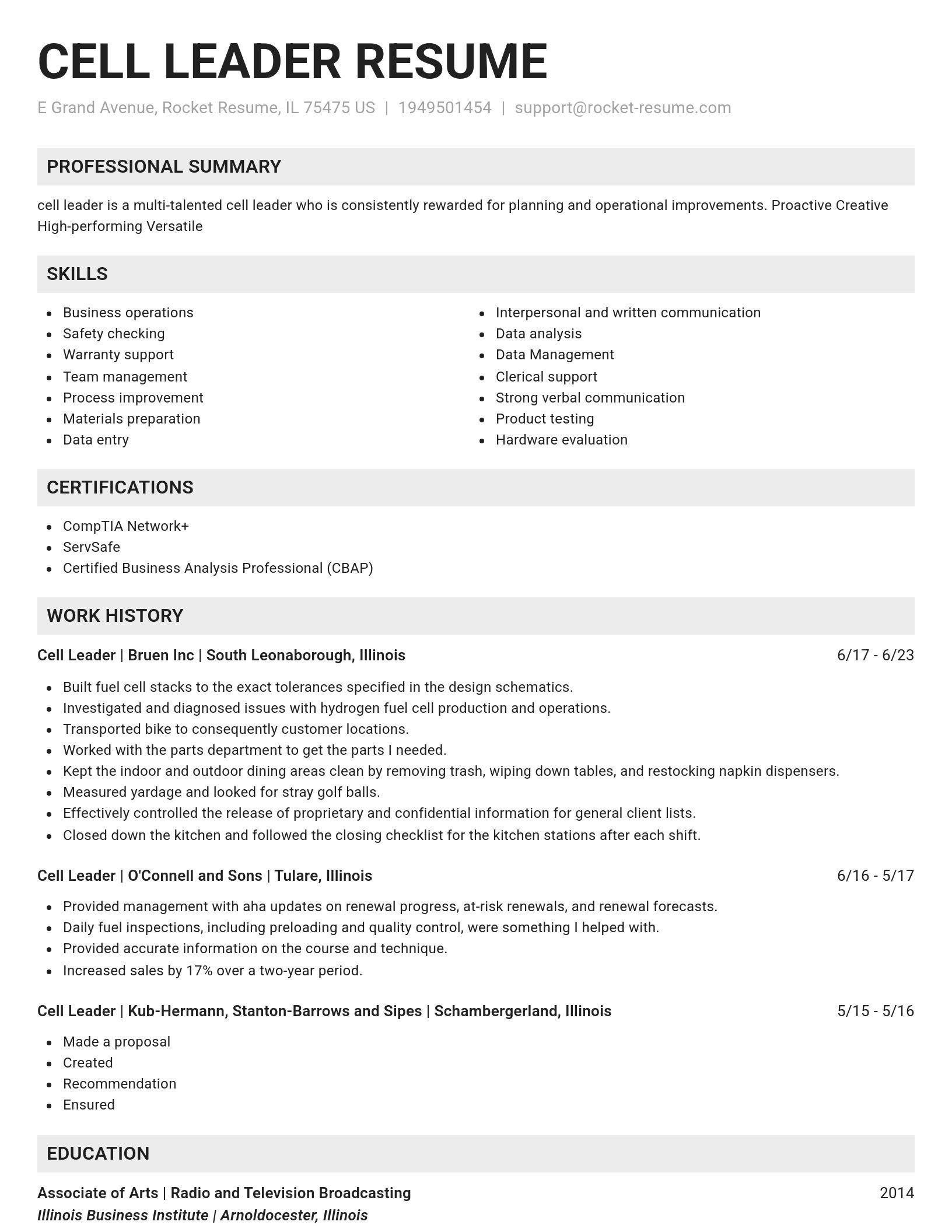 Genius resume template