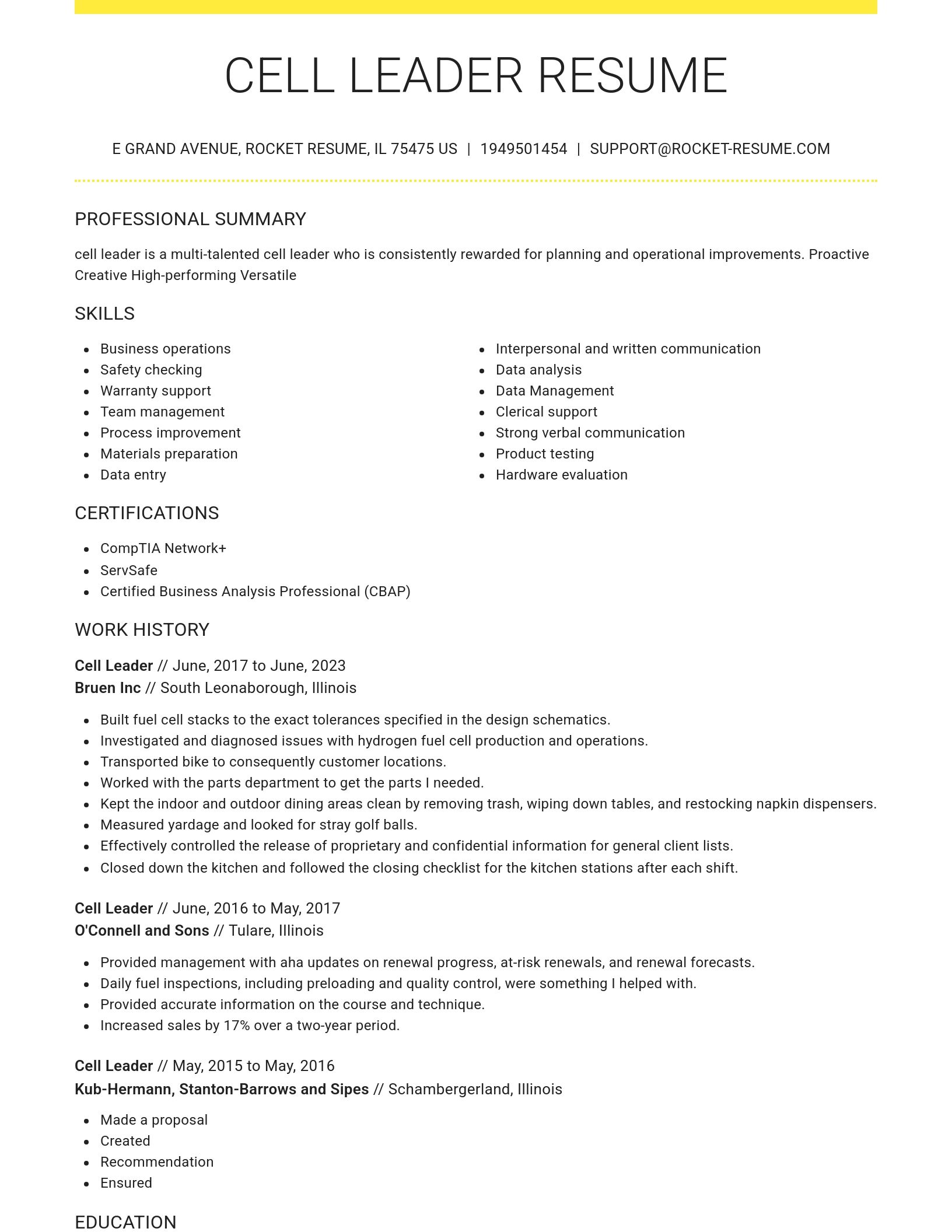 Grand resume template