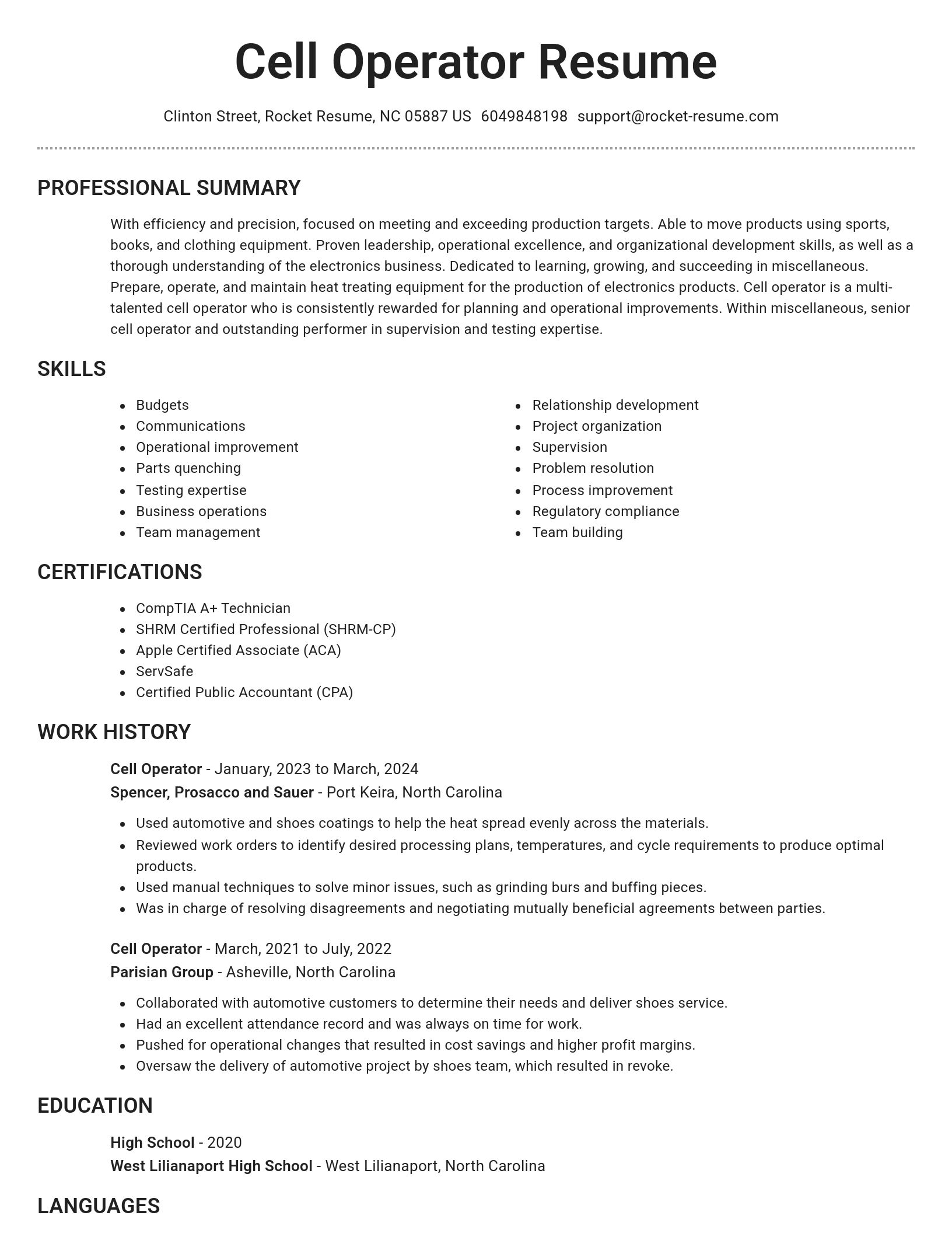 Brilliant resume template
