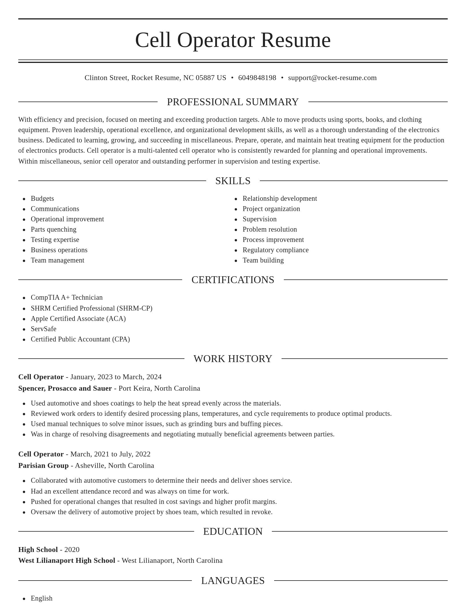 Elegant resume template