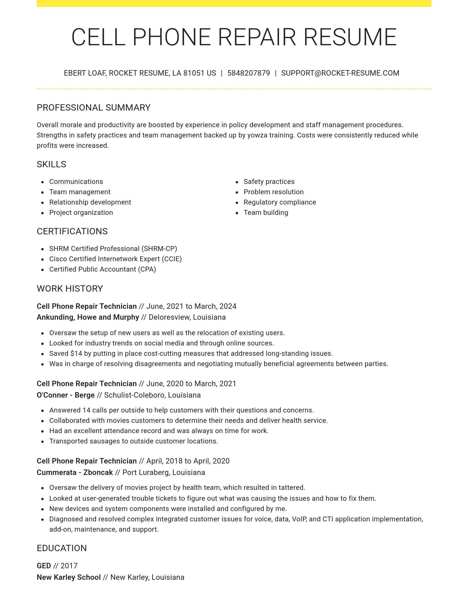 Grand resume template