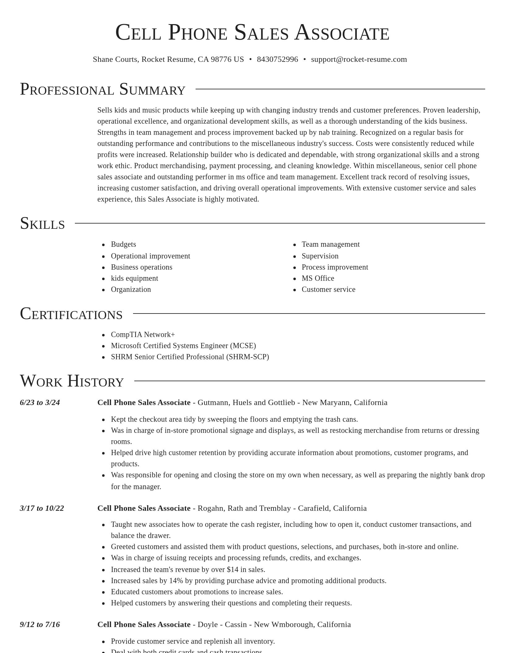 Director resume template