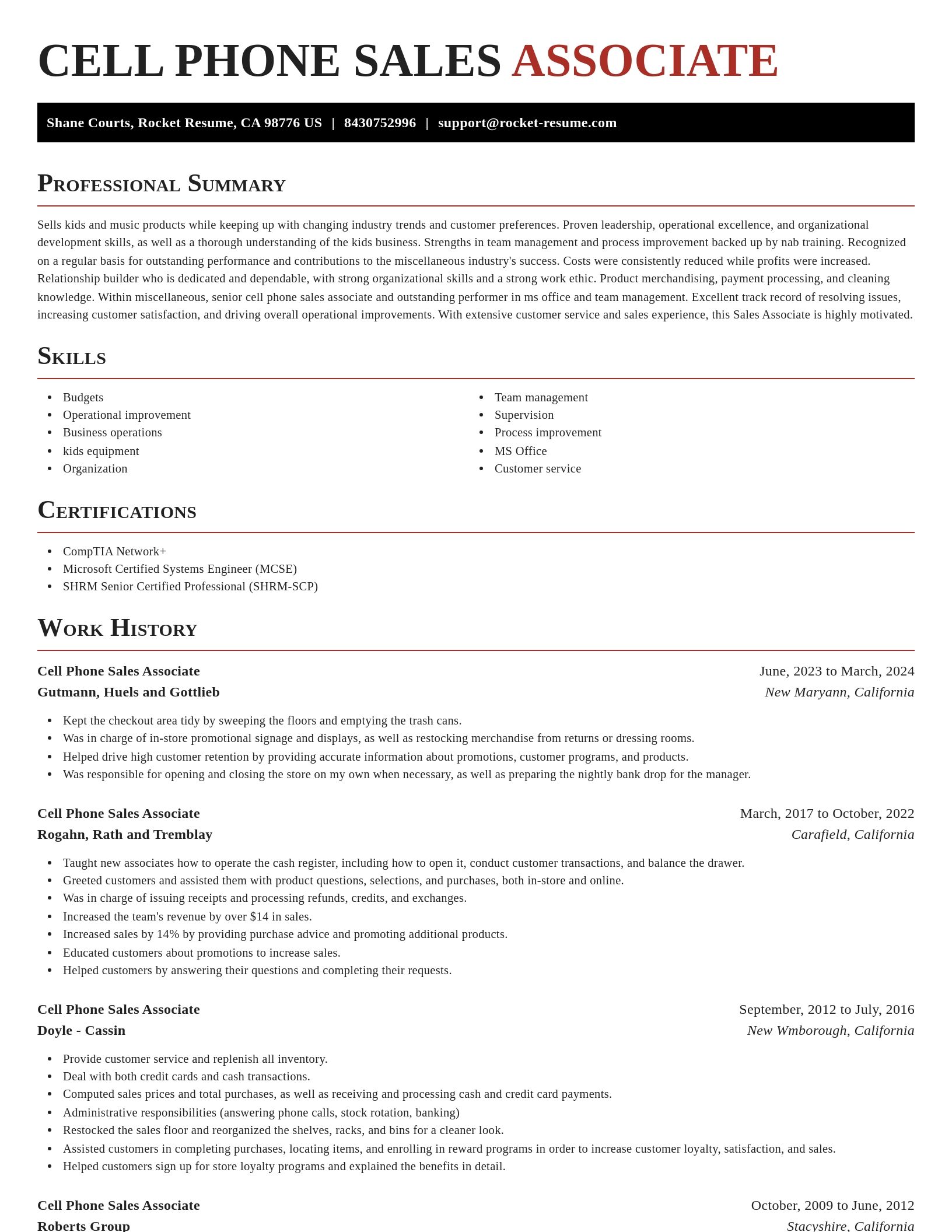 Exquisite resume template
