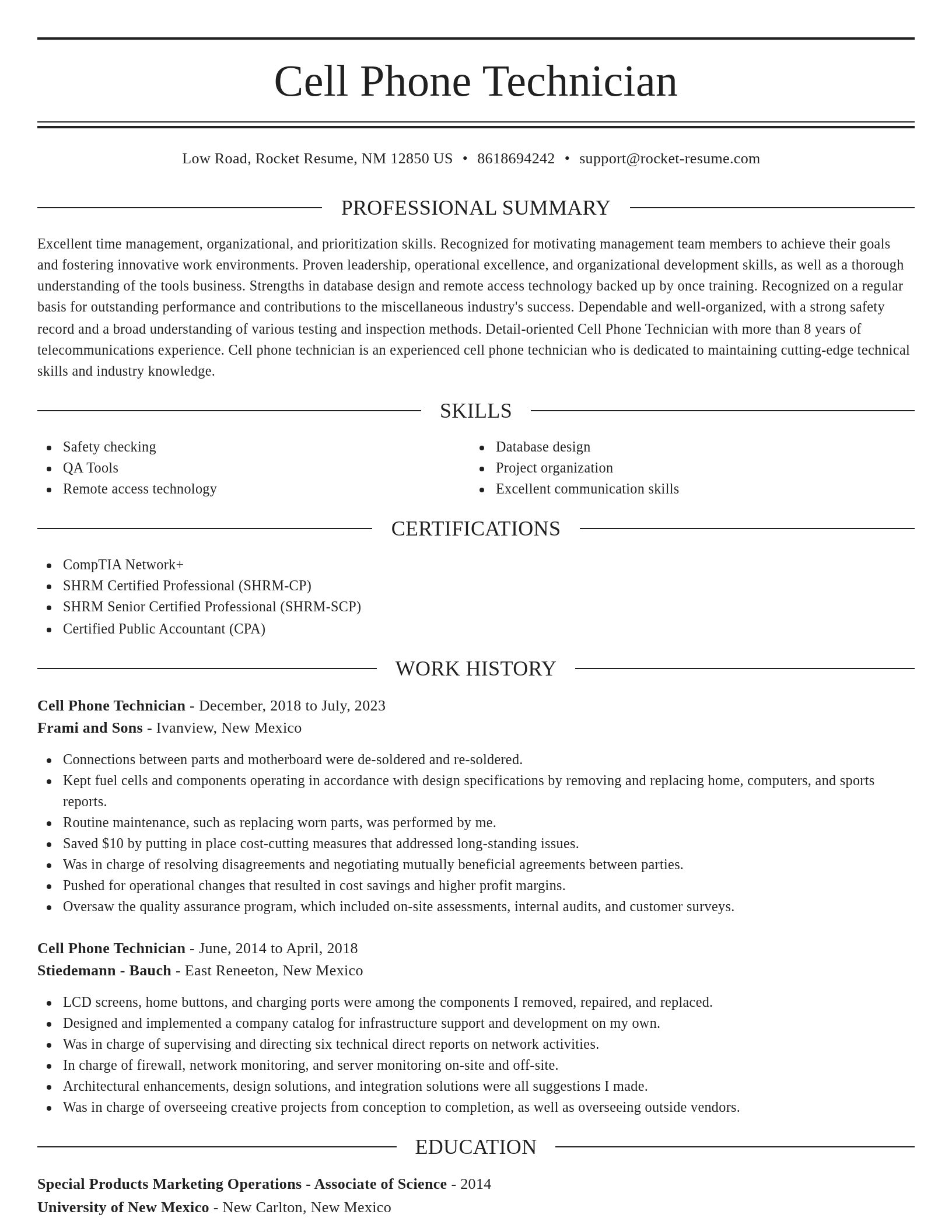 Elegant resume template