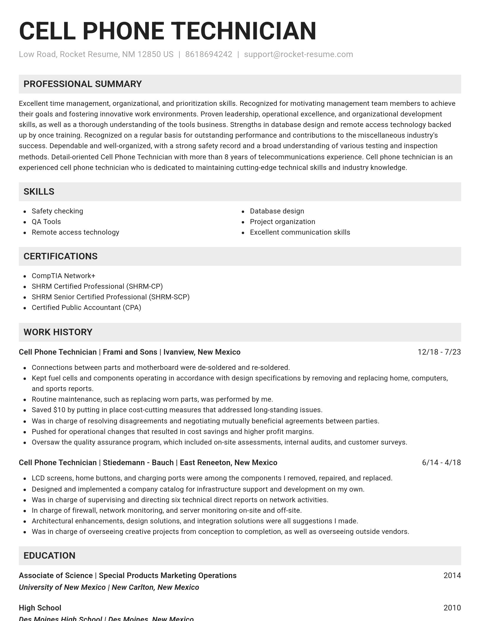 Genius resume template