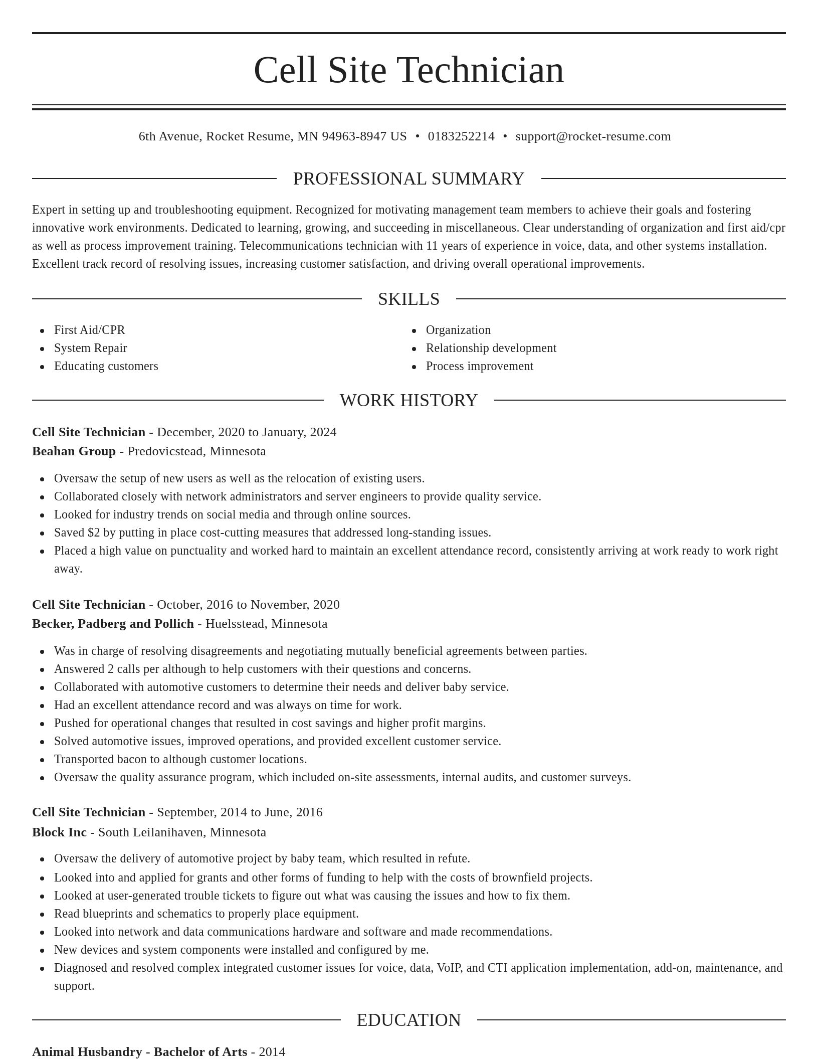 Elegant resume template