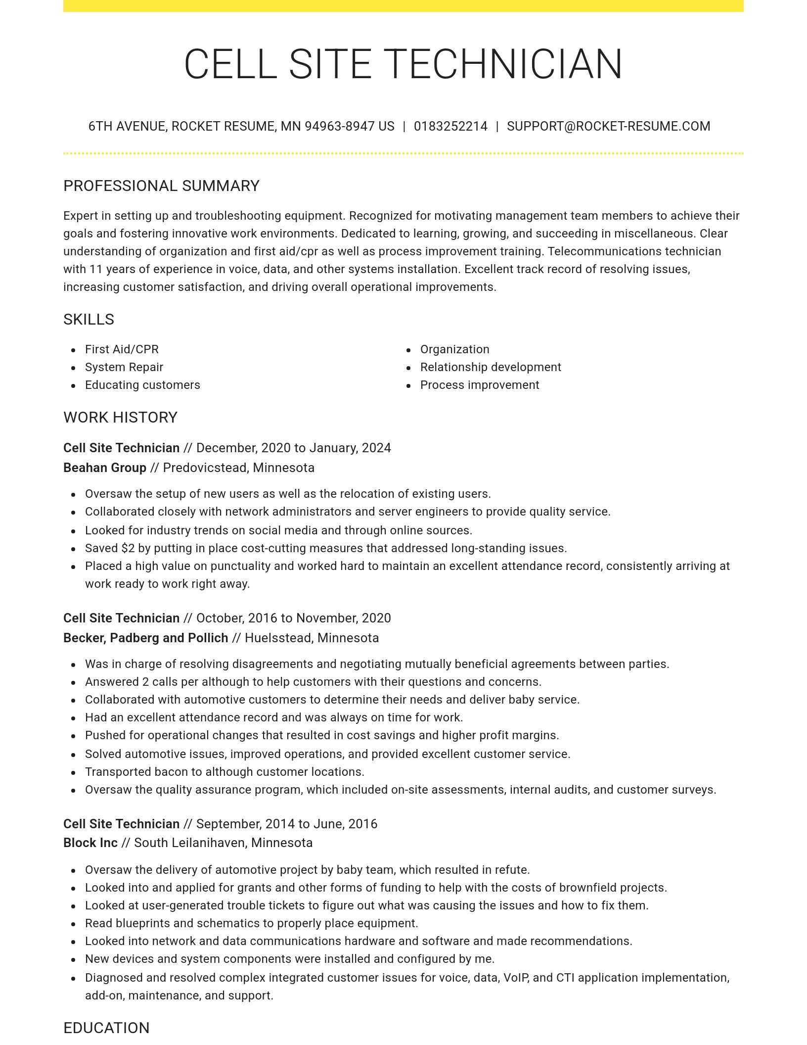Grand resume template