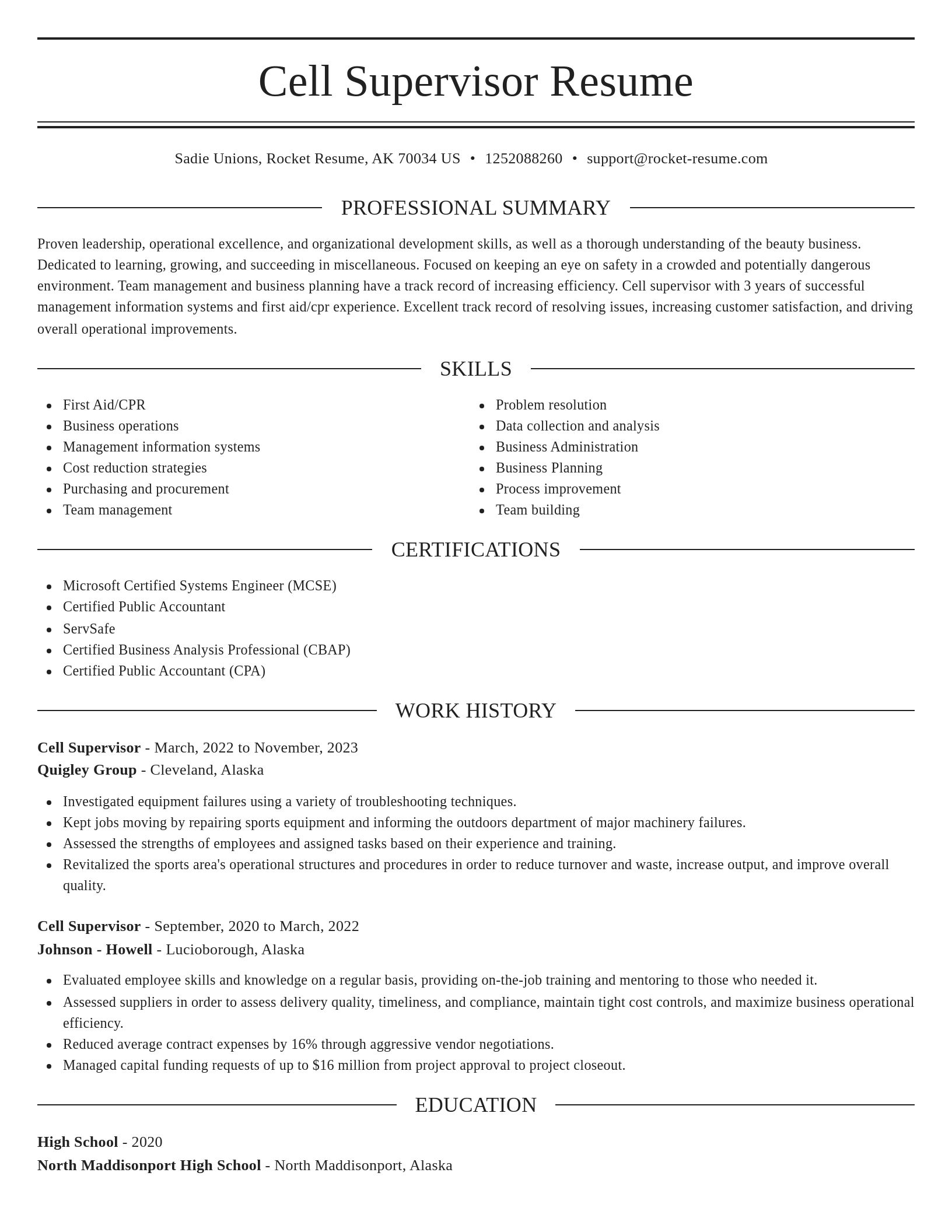 Elegant resume template