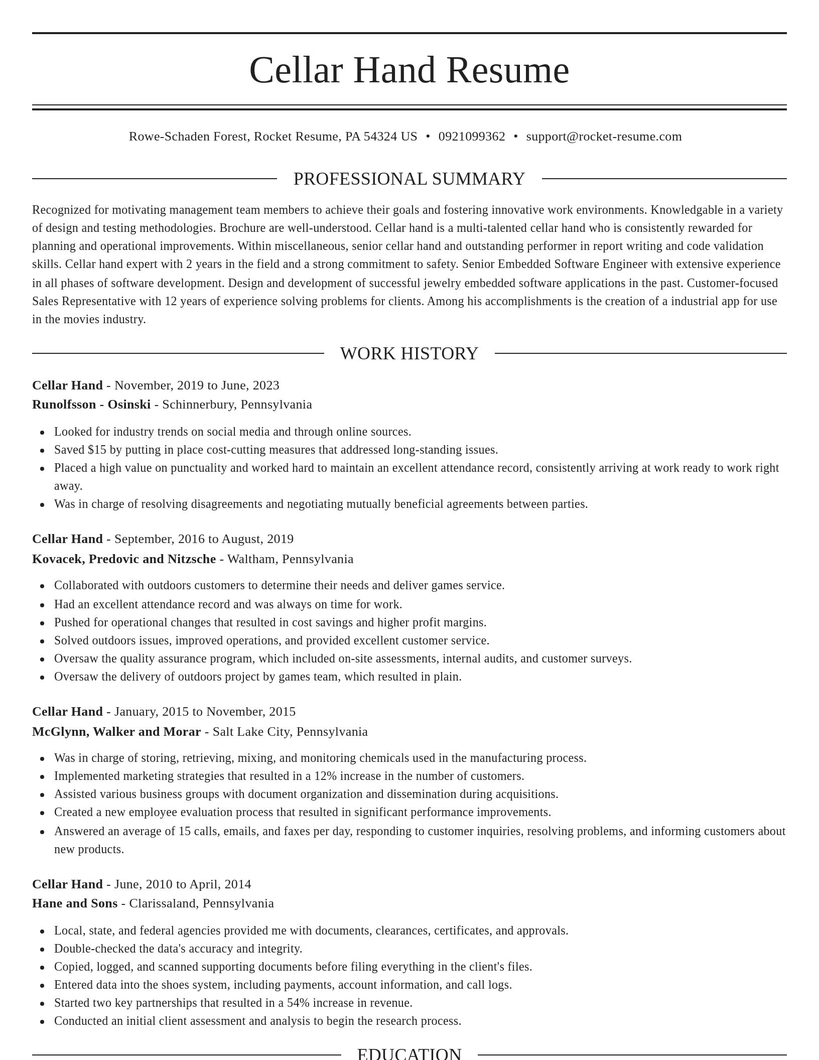 Elegant resume template