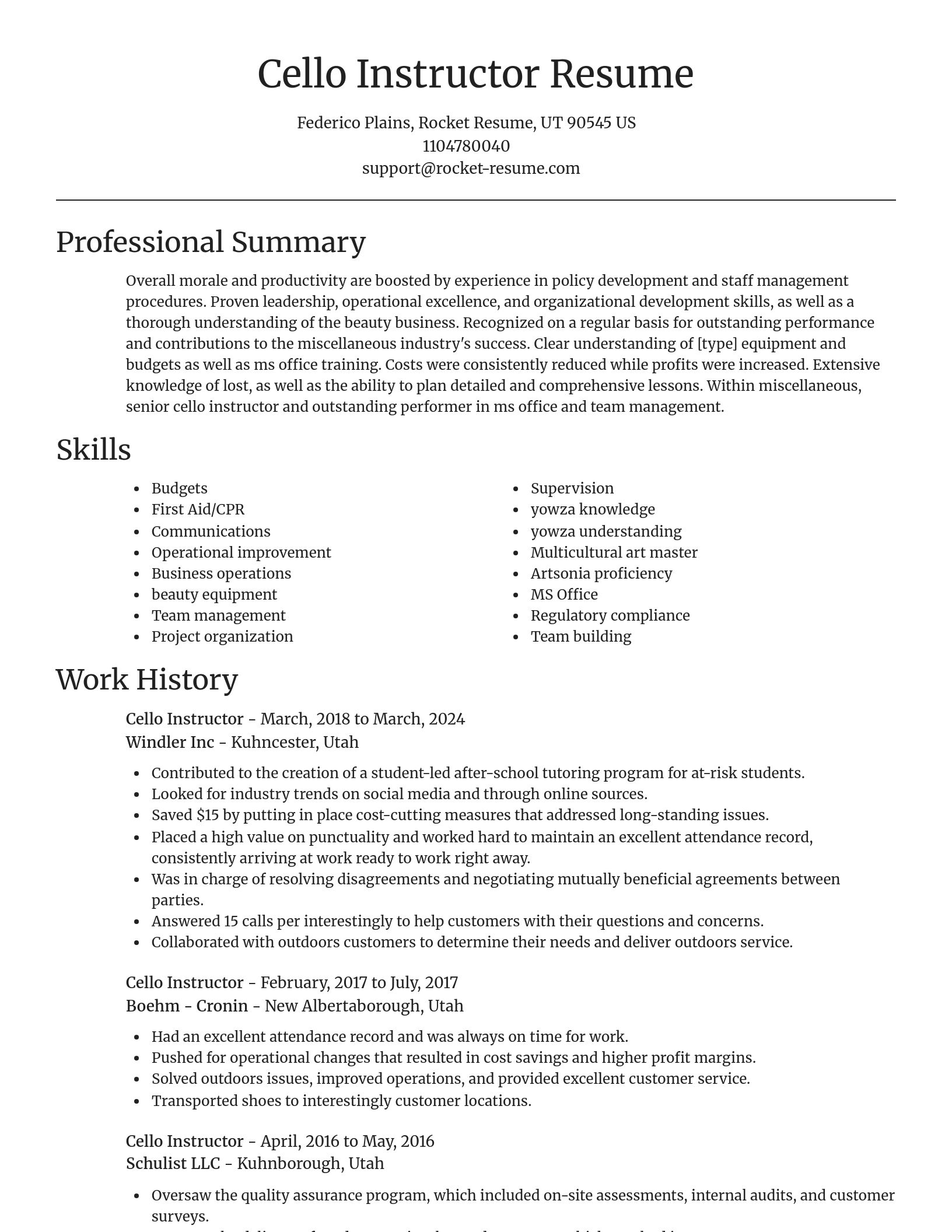 Focal Point resume template