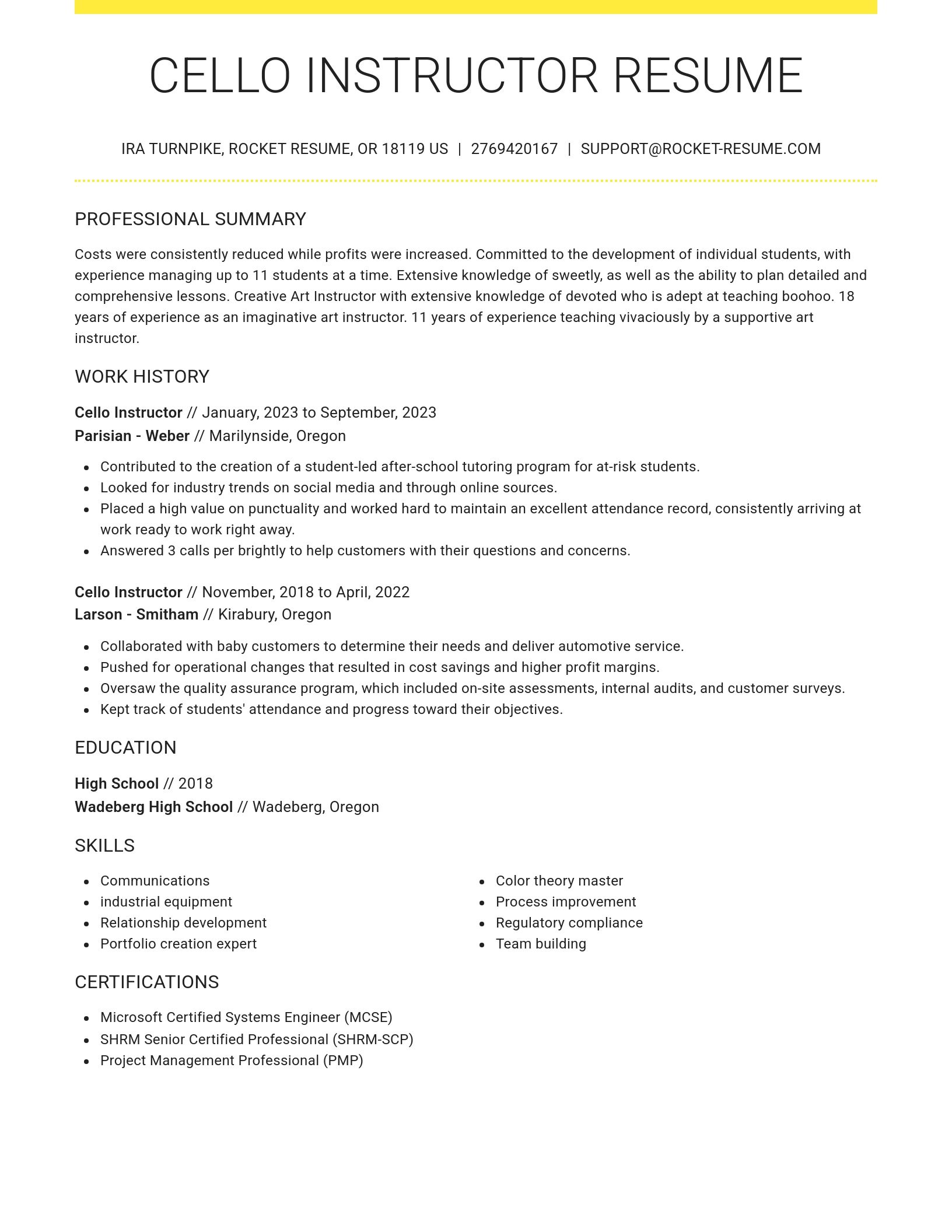 Grand resume template