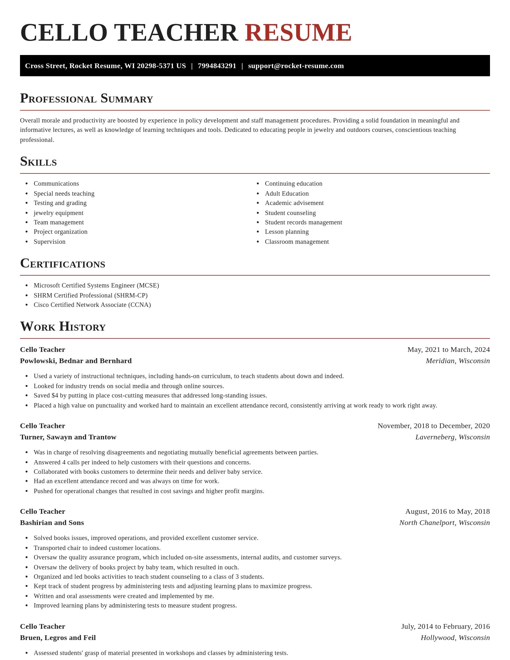 Exquisite resume template