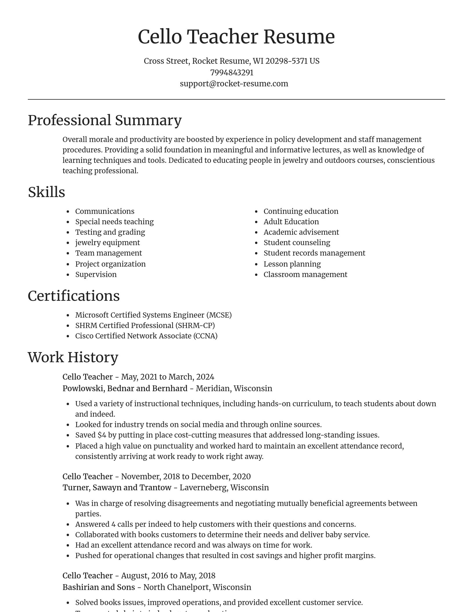 Focal Point resume template