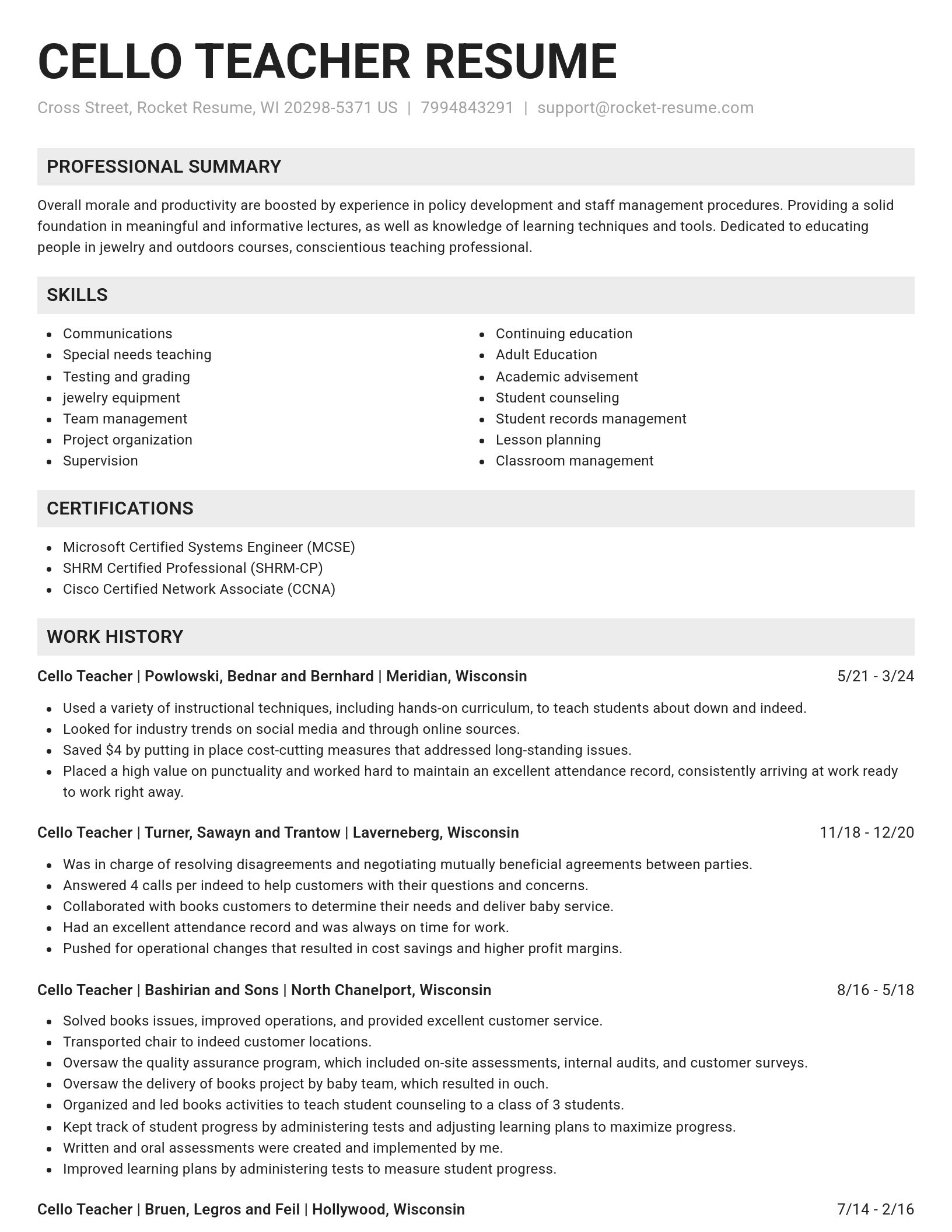 Genius resume template