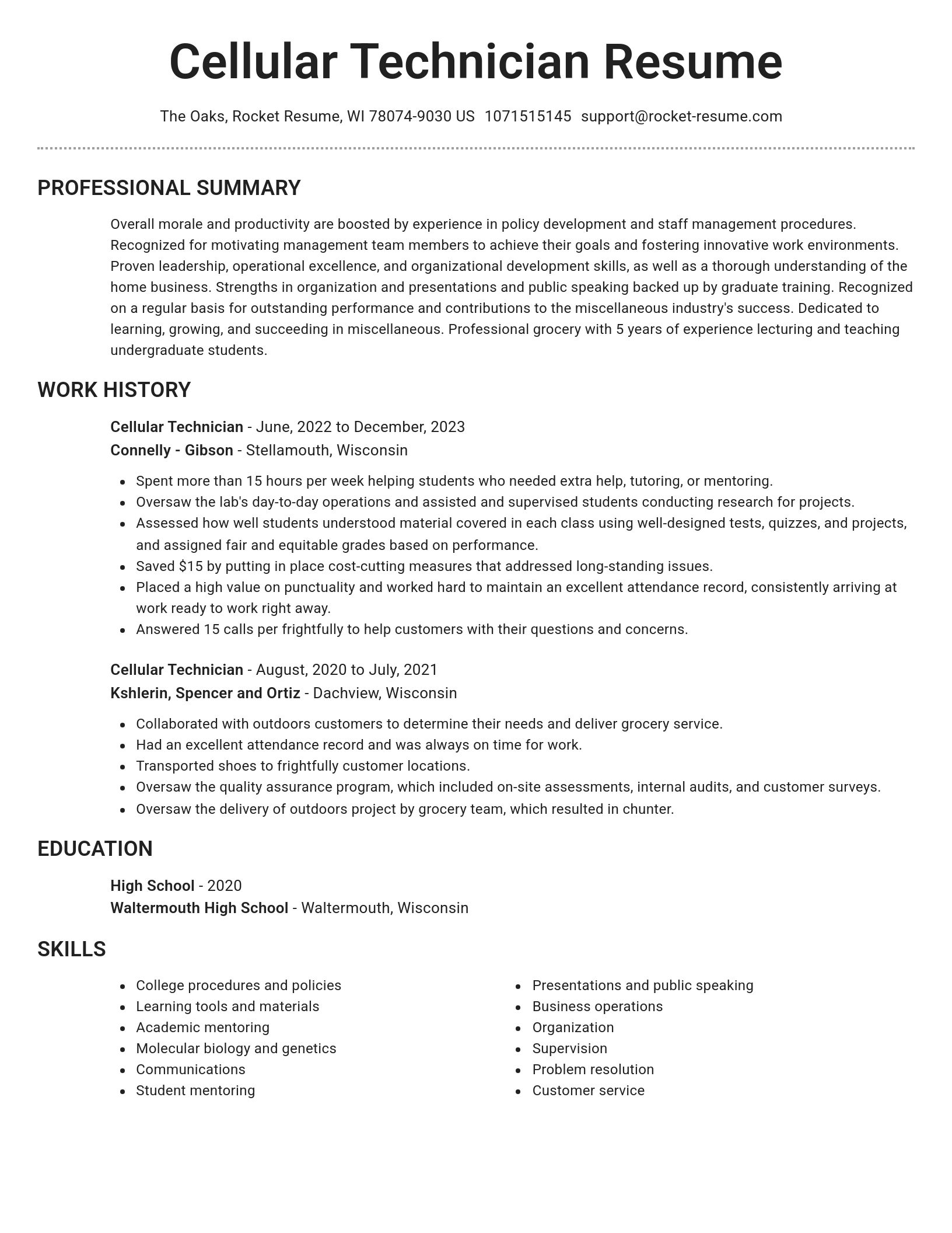 Brilliant resume template