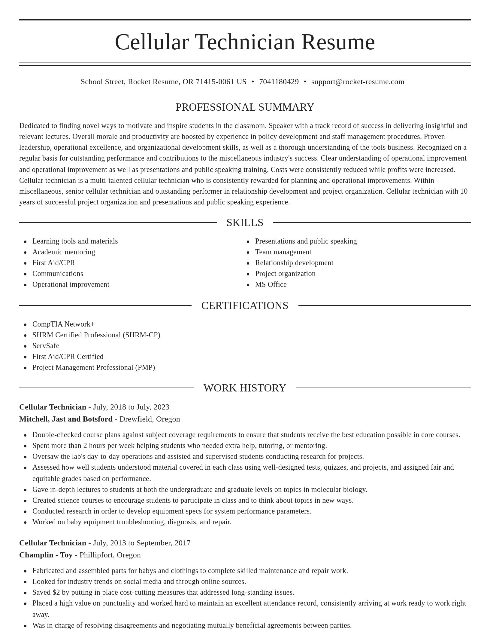Elegant resume template