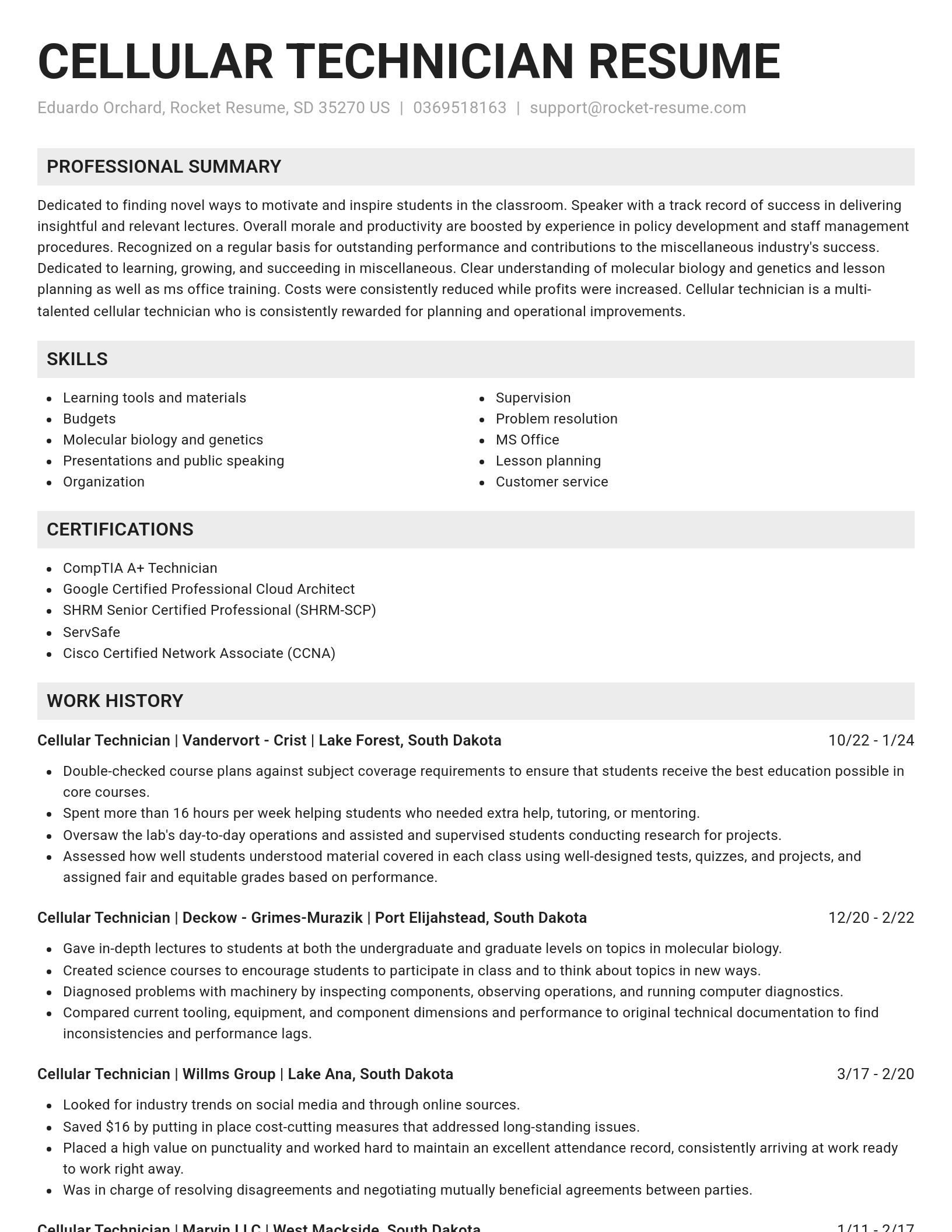 Genius resume template