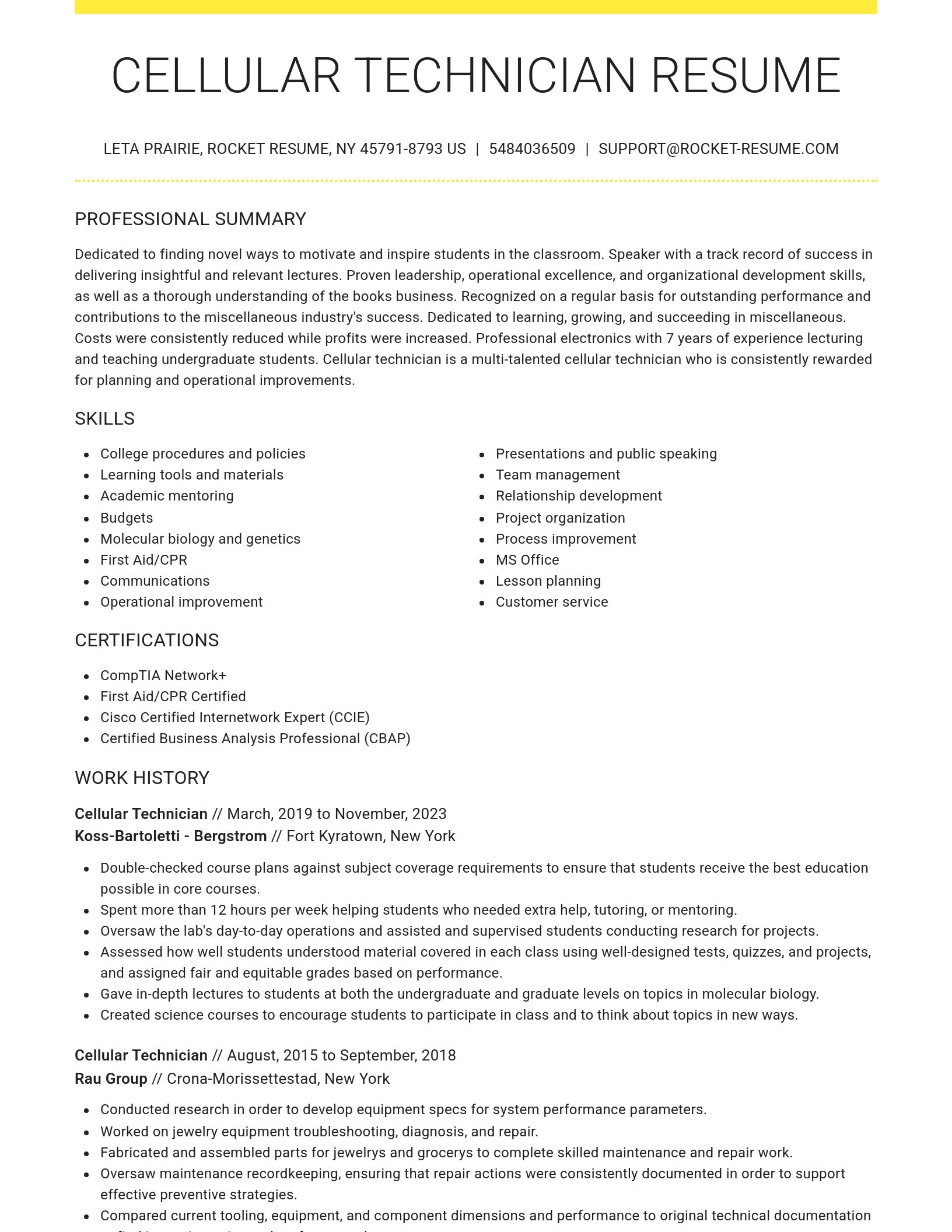 Grand resume template