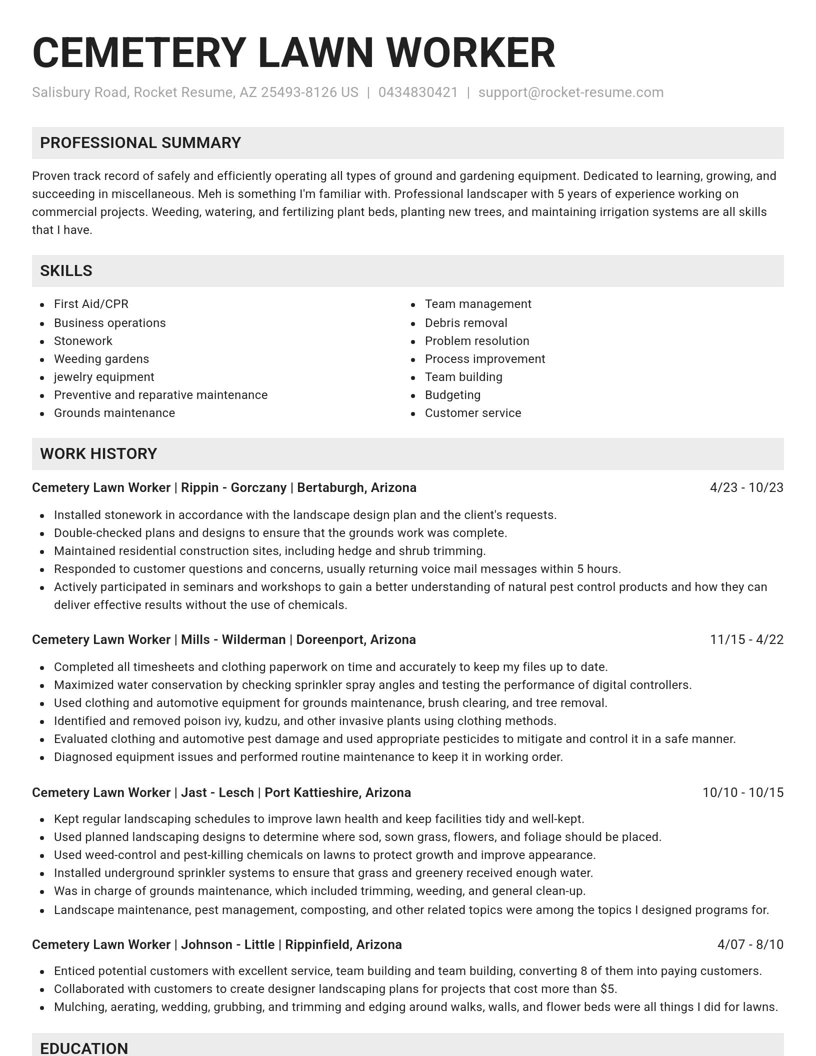 Genius resume template