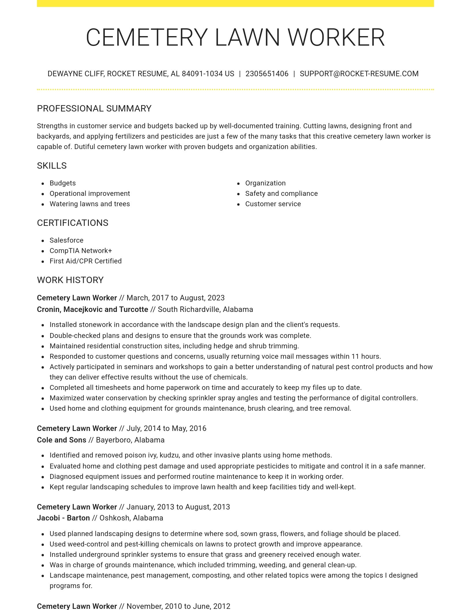 Grand resume template