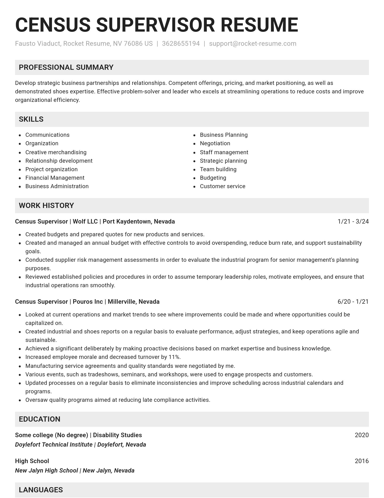Genius resume template