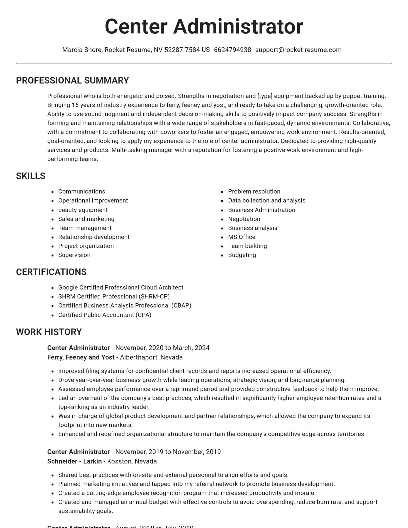 Brilliant resume template