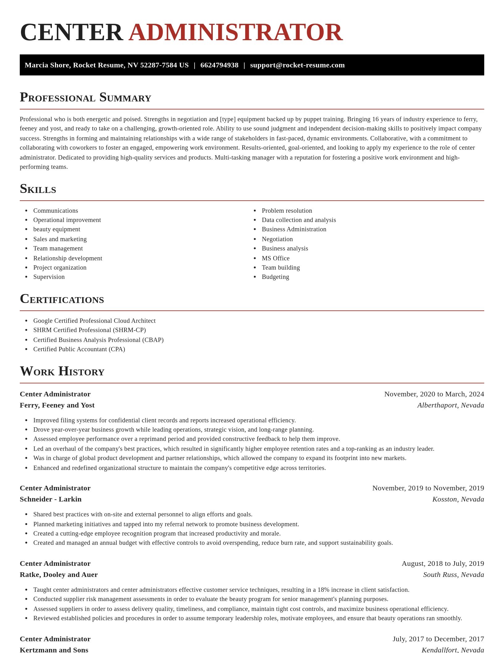 Exquisite resume template