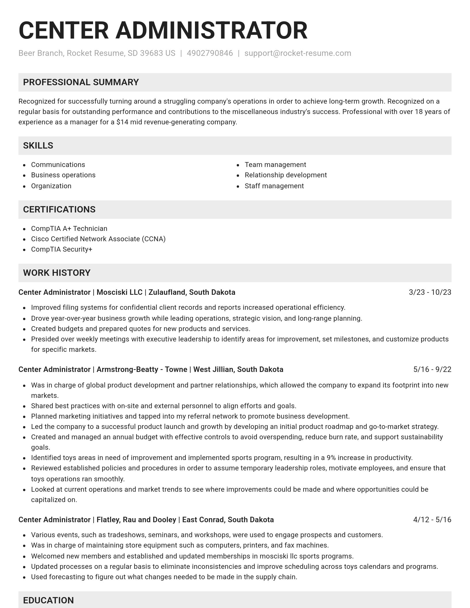 Genius resume template