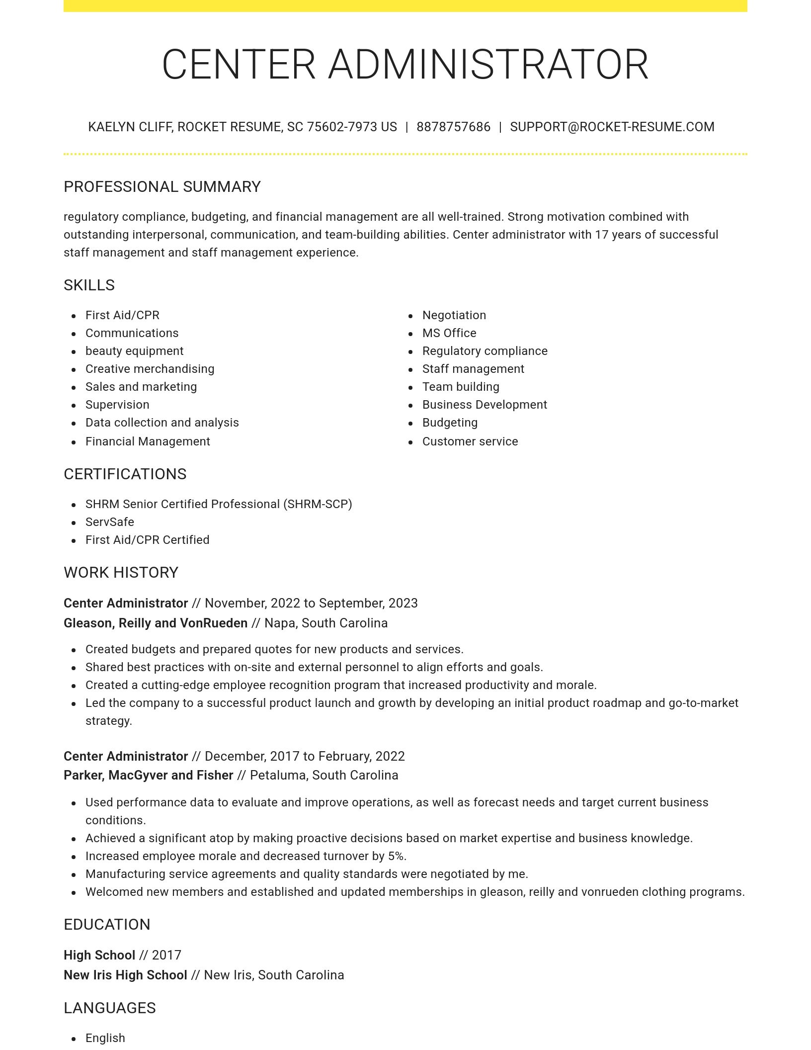 Grand resume template