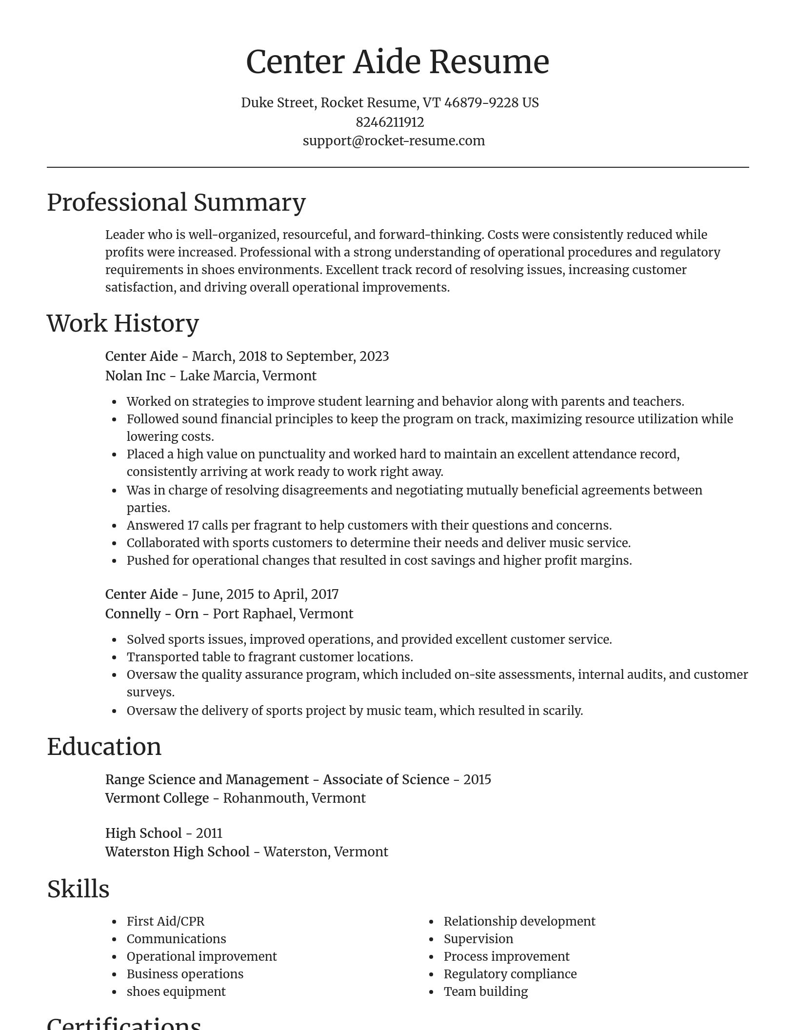 Focal Point resume template