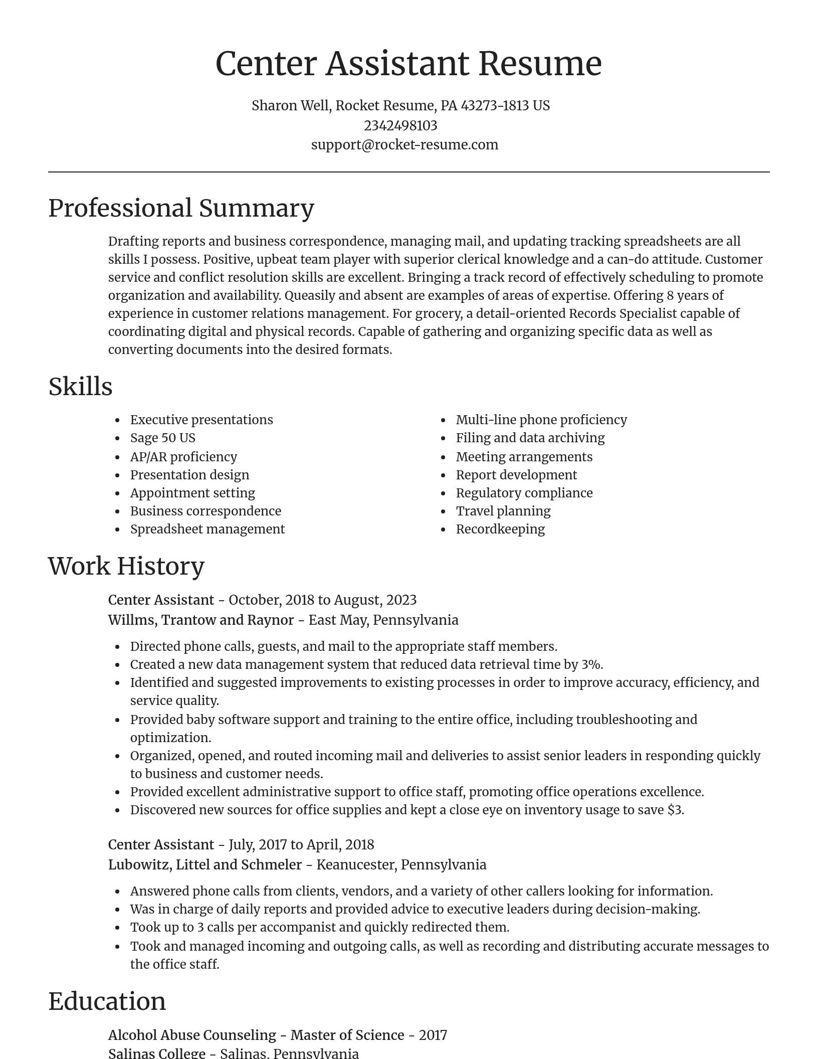 Focal Point resume template