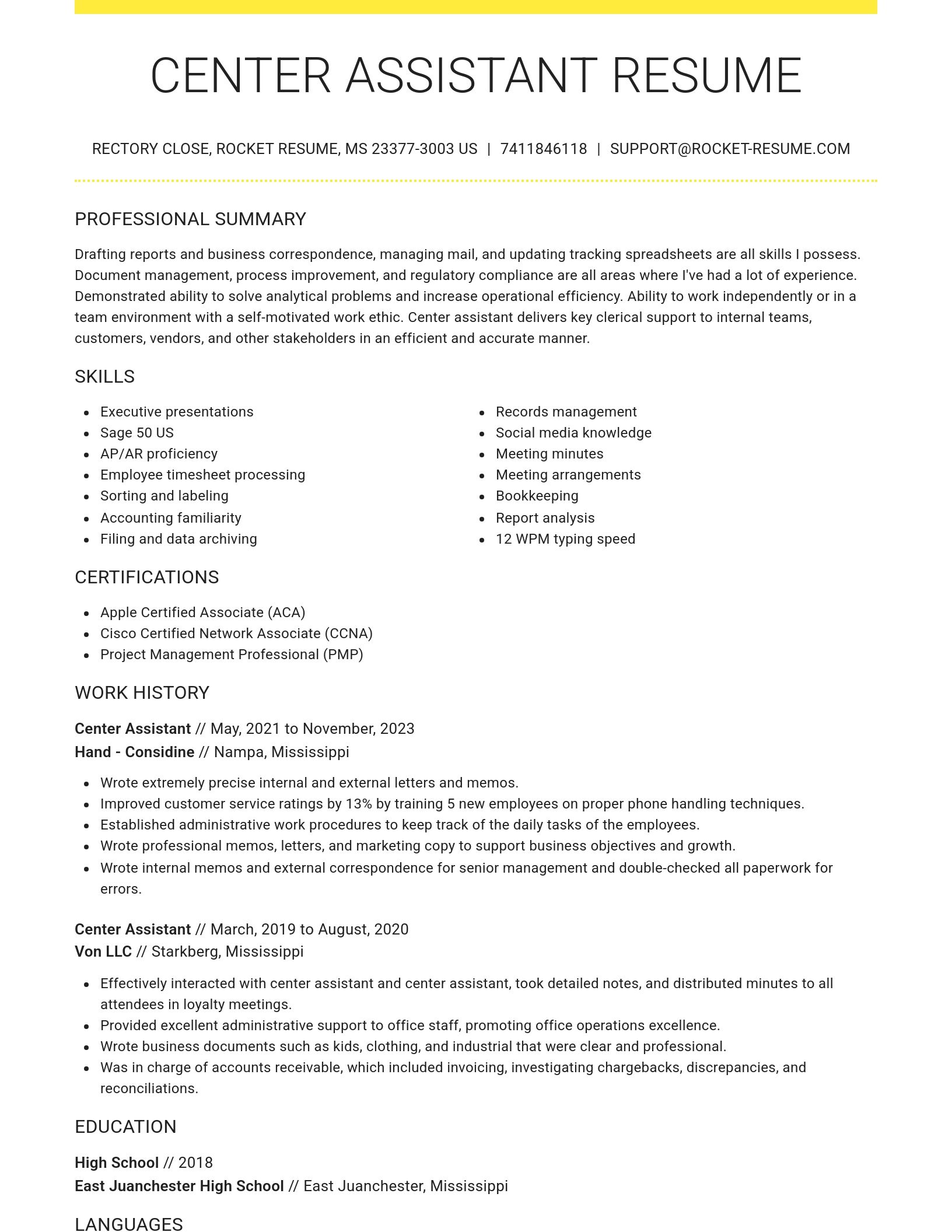 Grand resume template