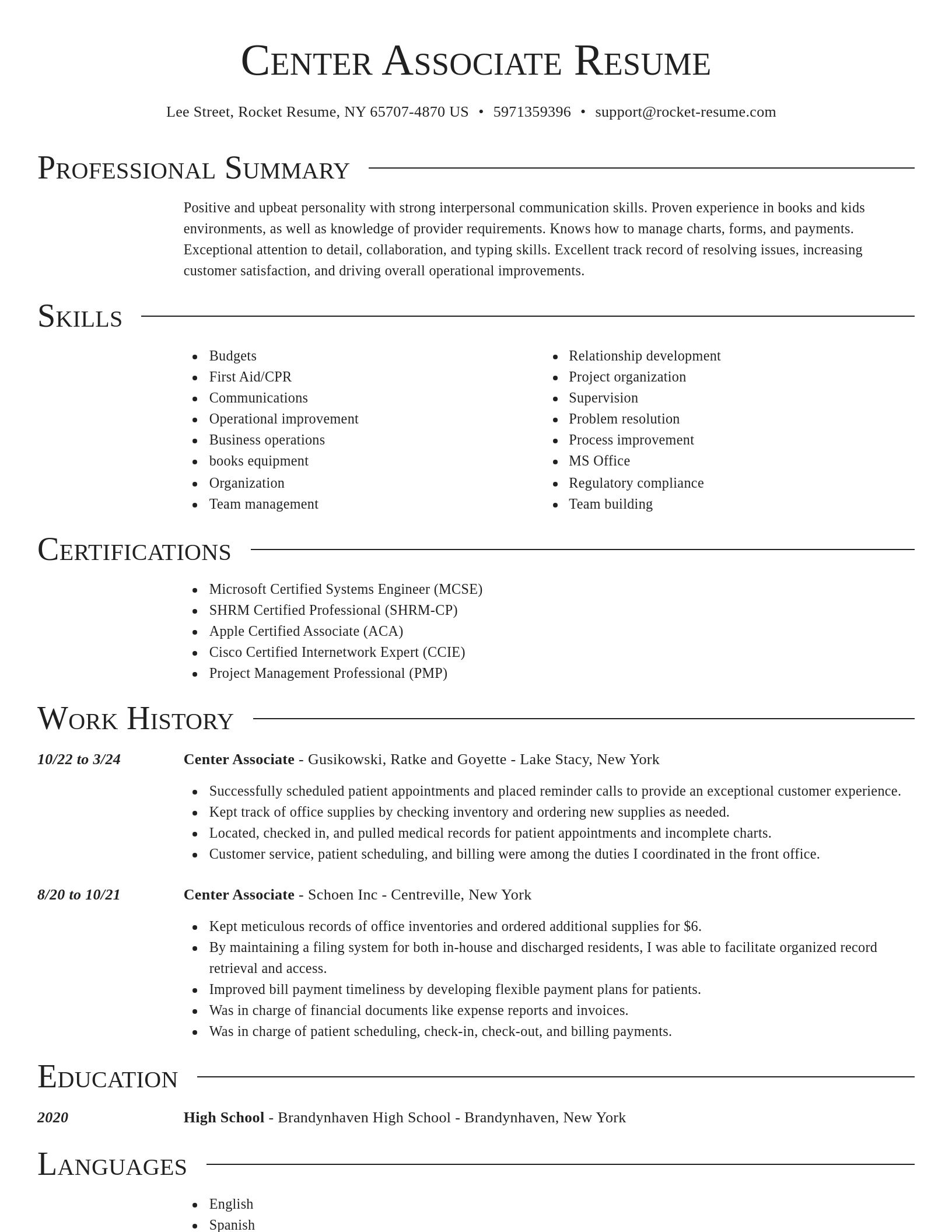 Director resume template