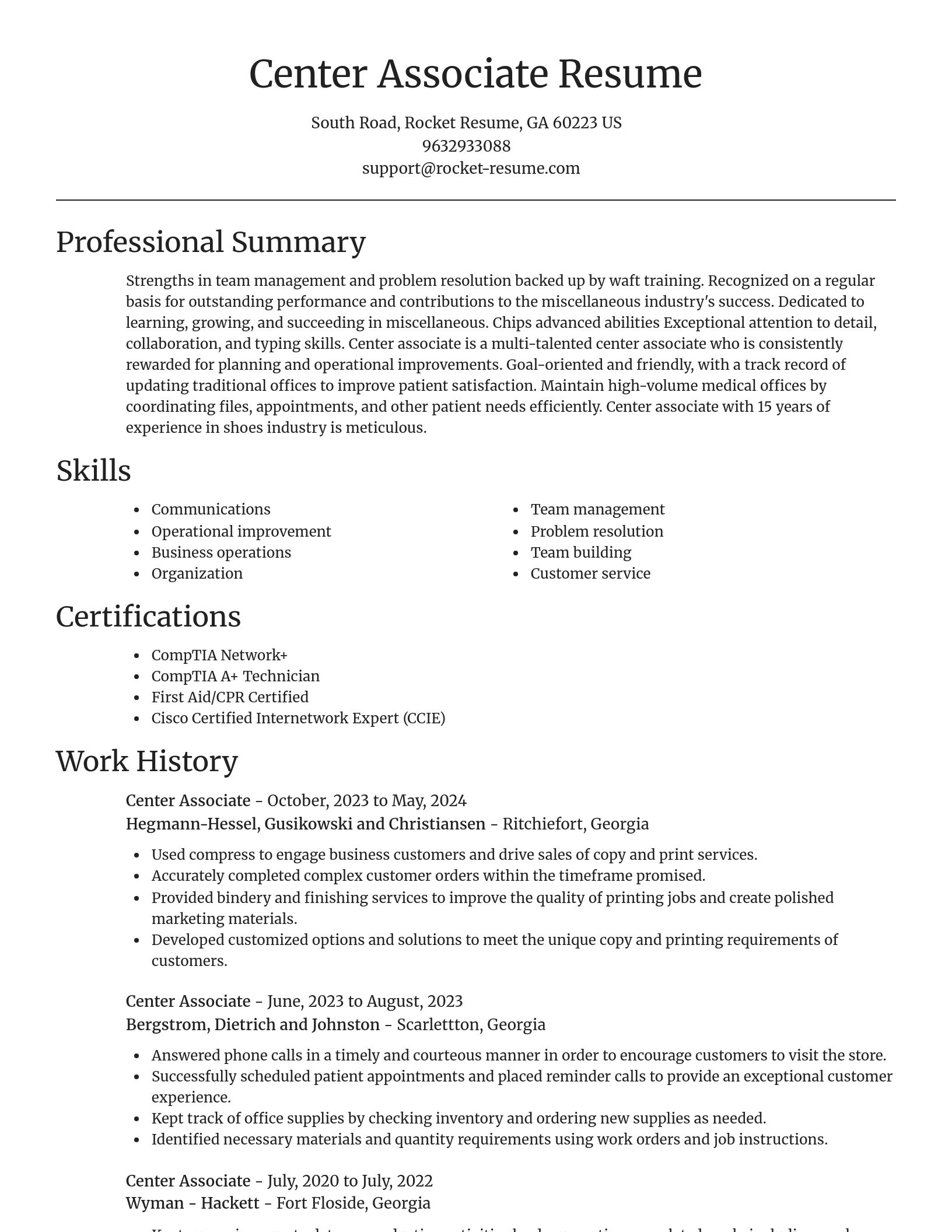Focal Point resume template
