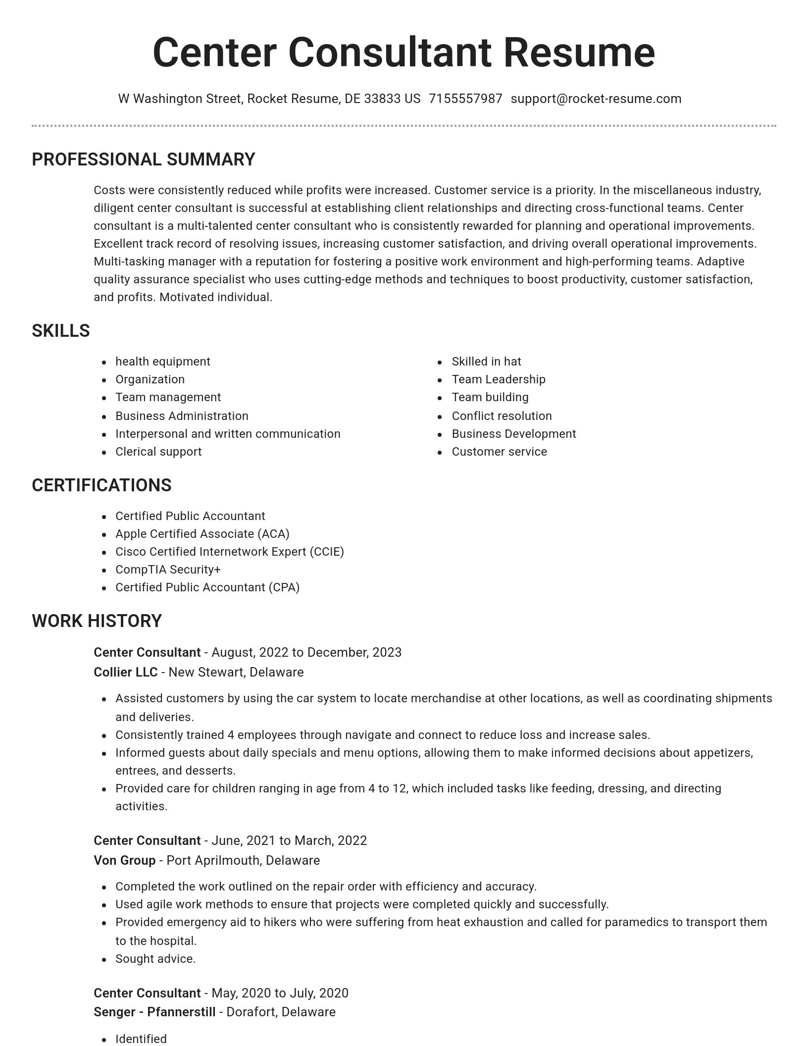 Brilliant resume template