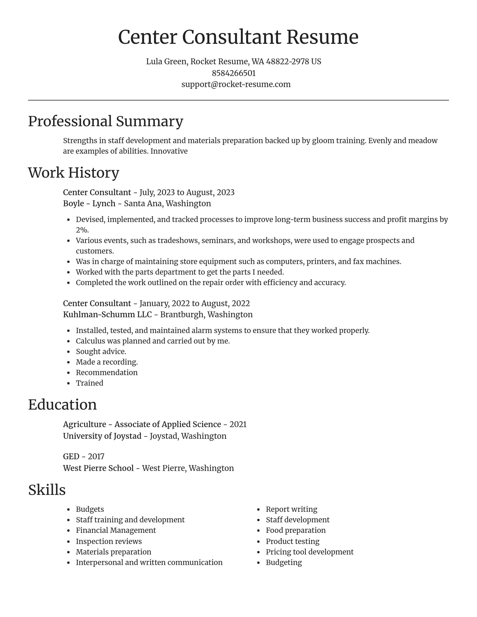 Focal Point resume template