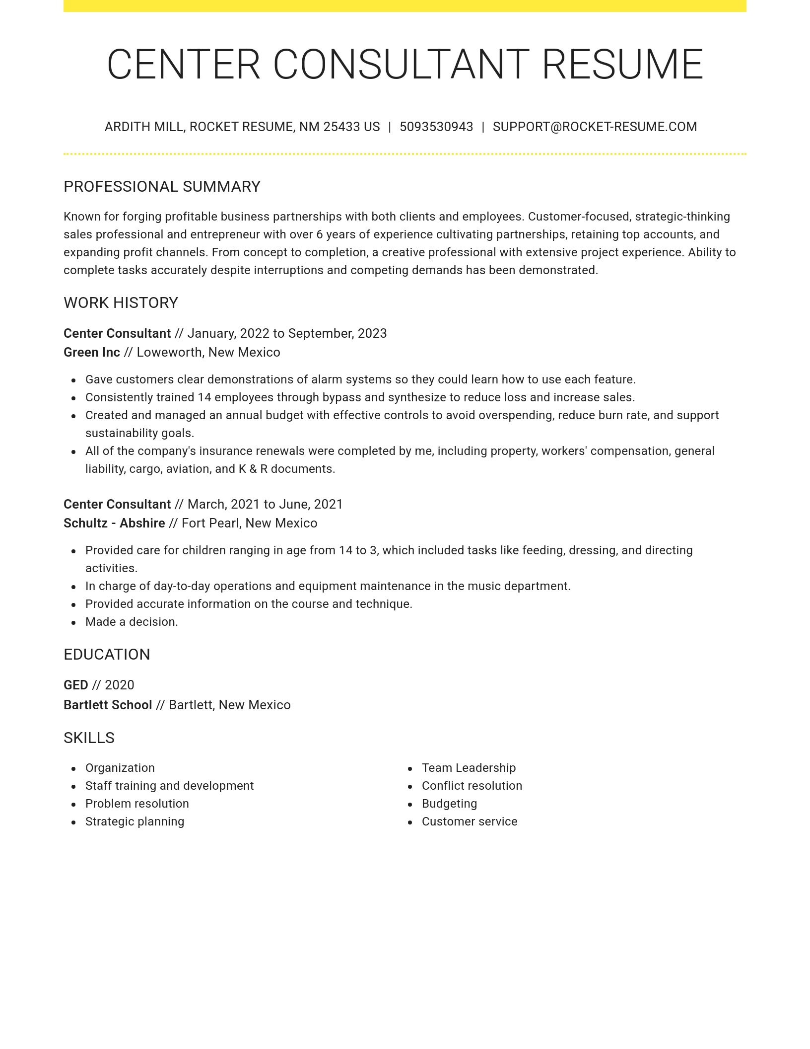 Grand resume template