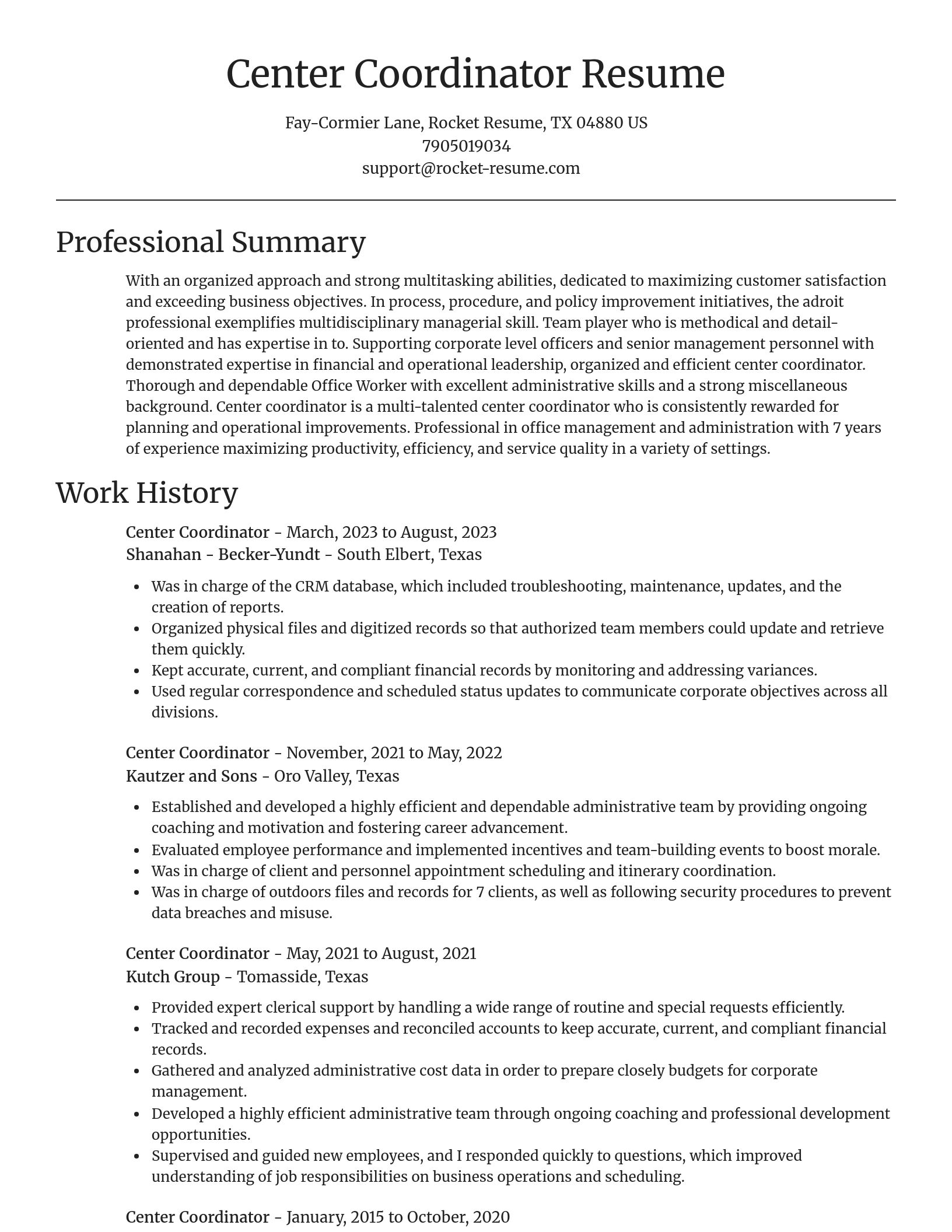 Focal Point resume template