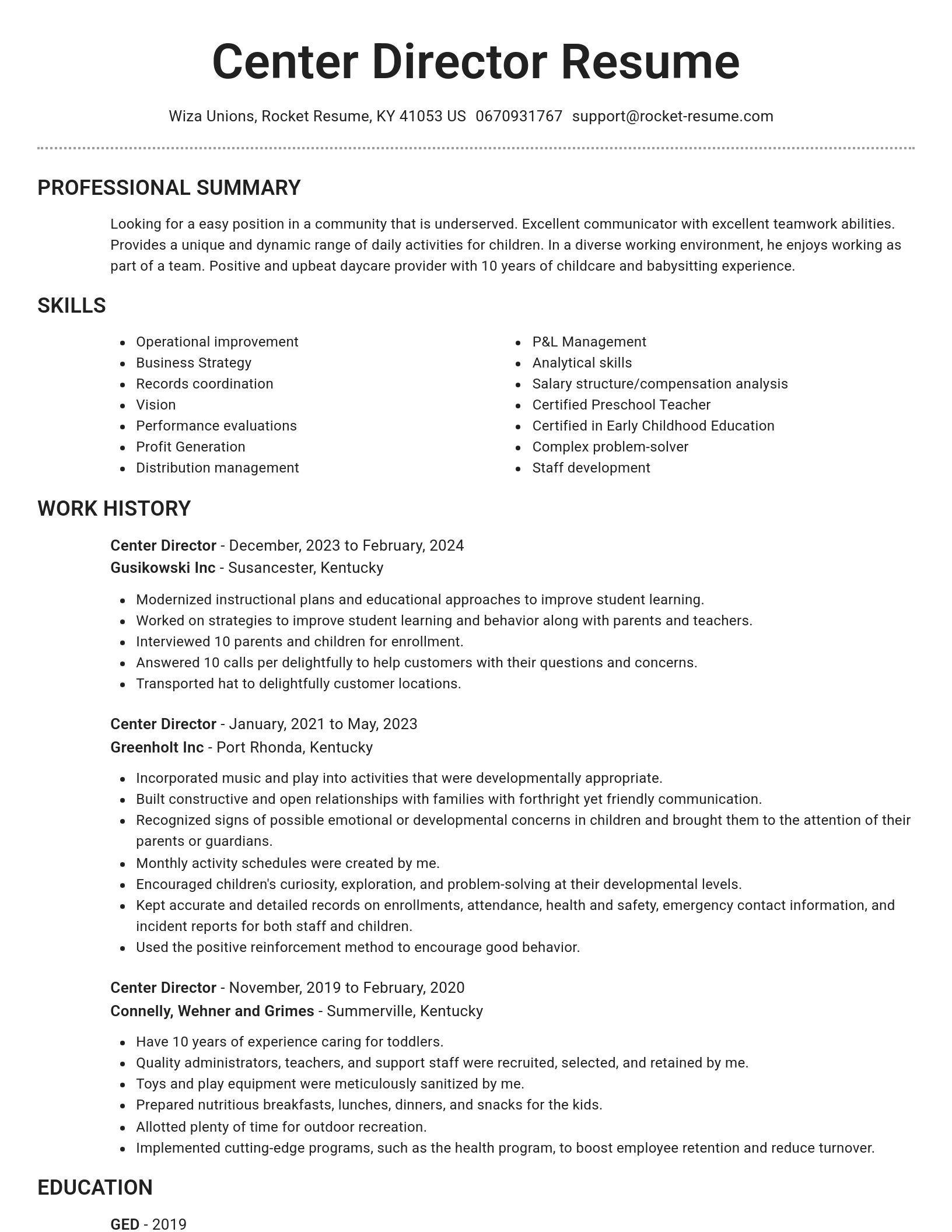 Brilliant resume template