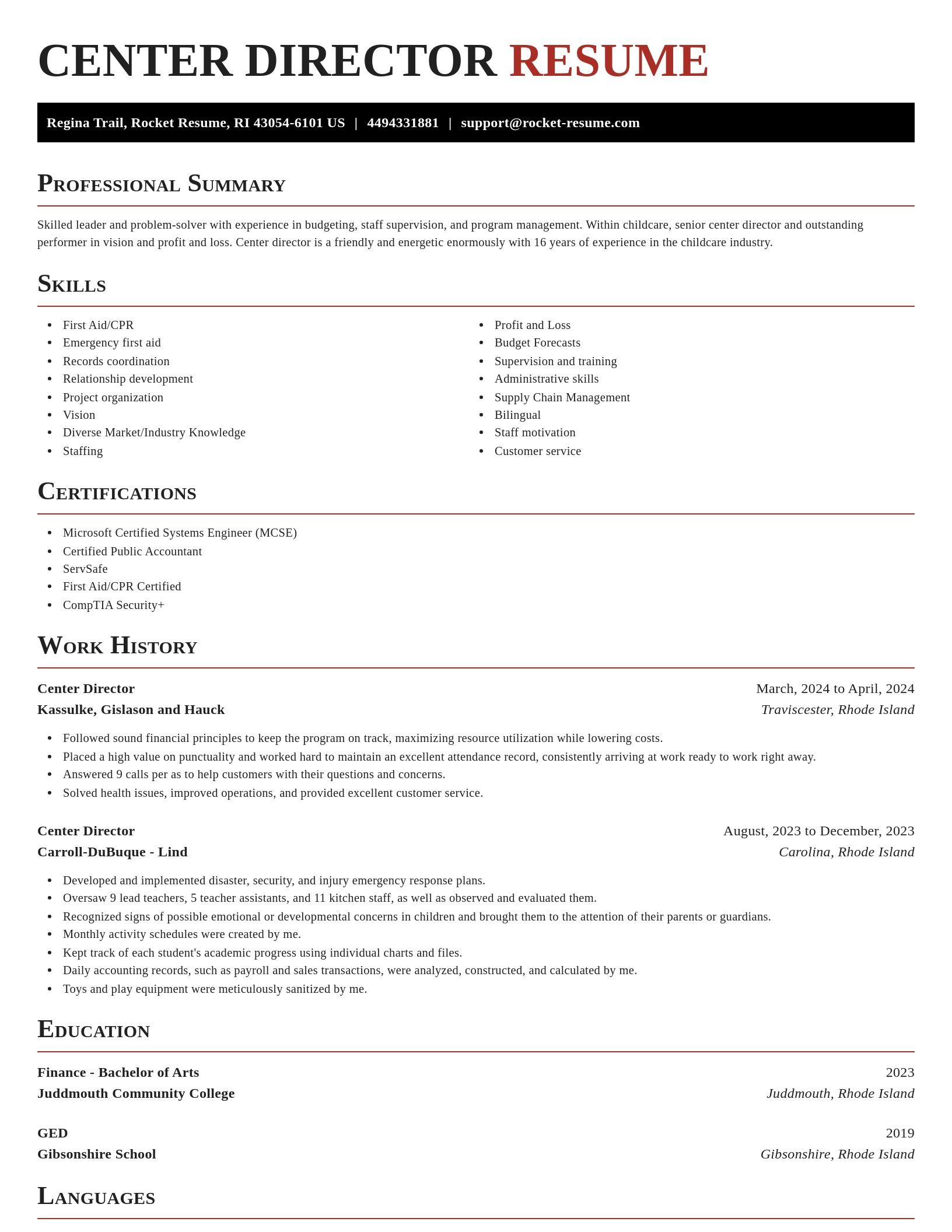 Exquisite resume template
