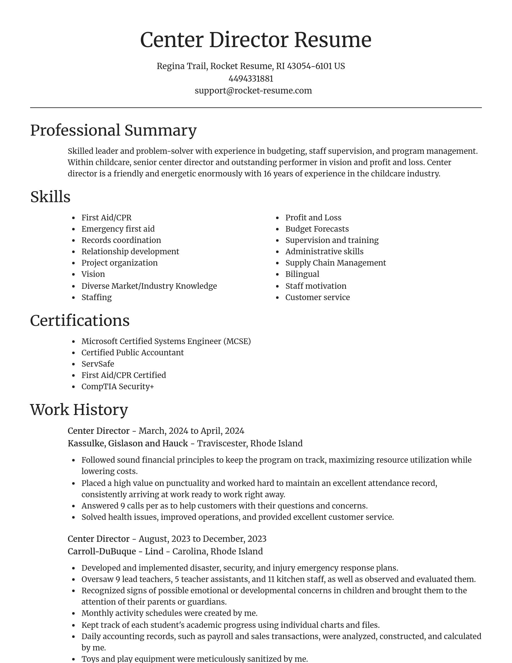 Focal Point resume template