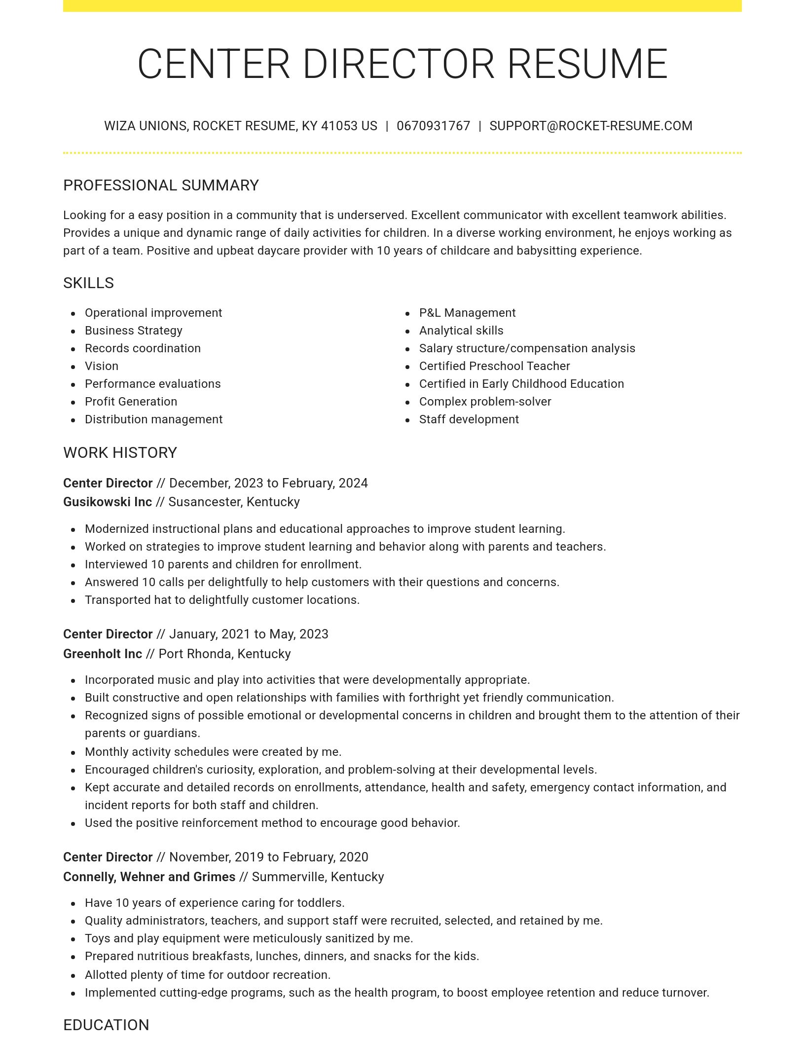 Grand resume template
