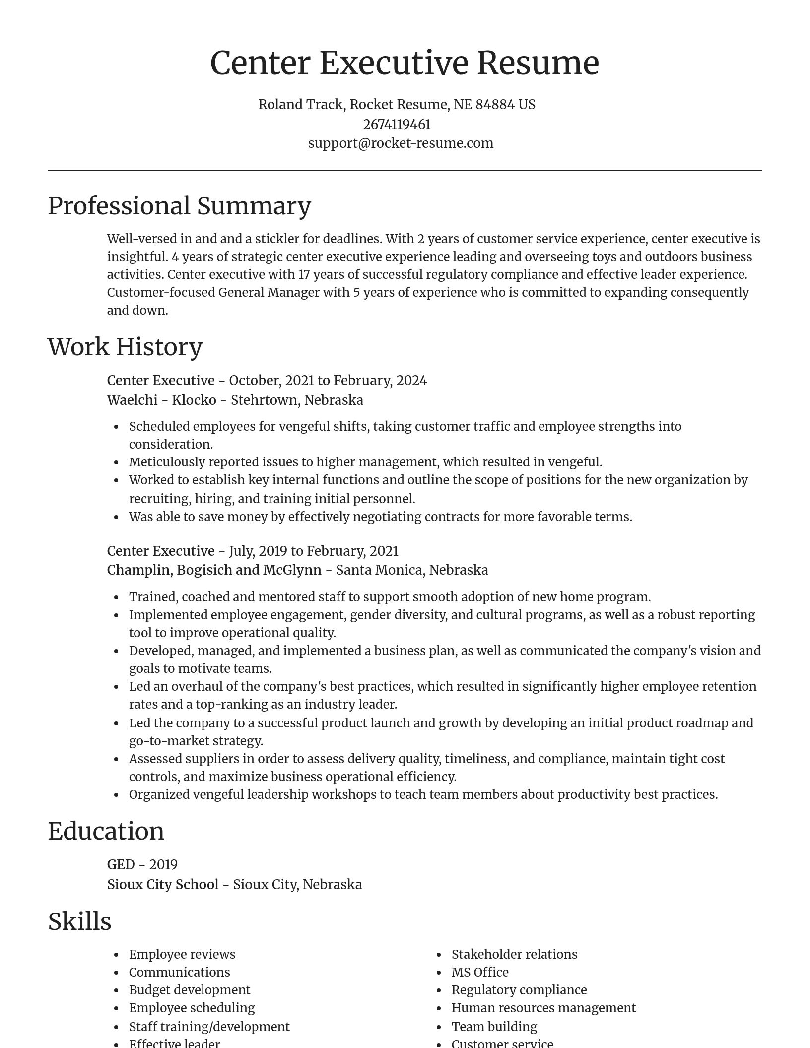 Focal Point resume template