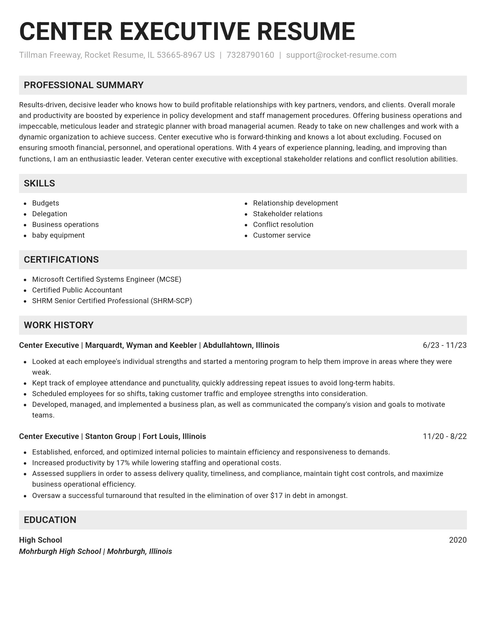 Genius resume template