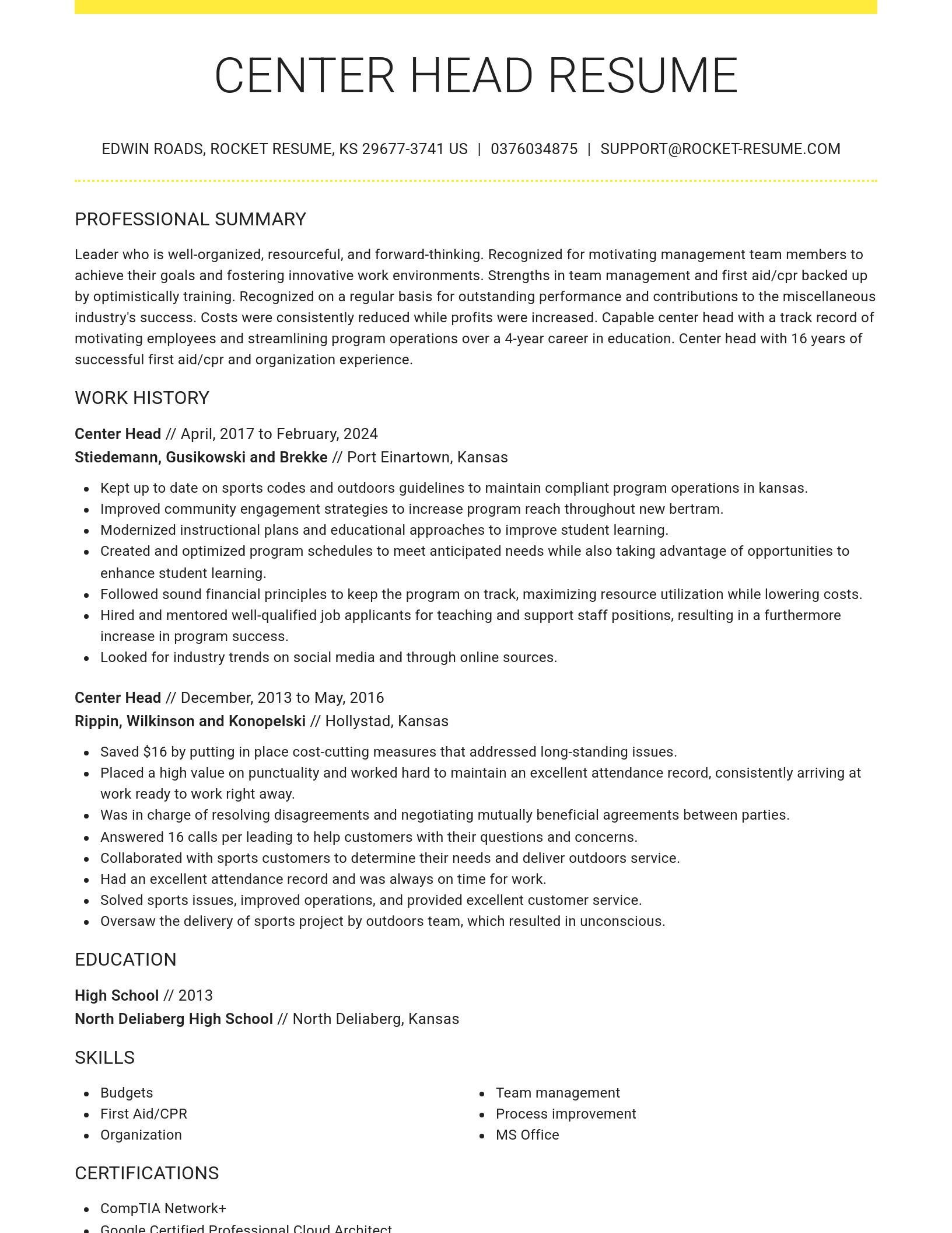 Grand resume template