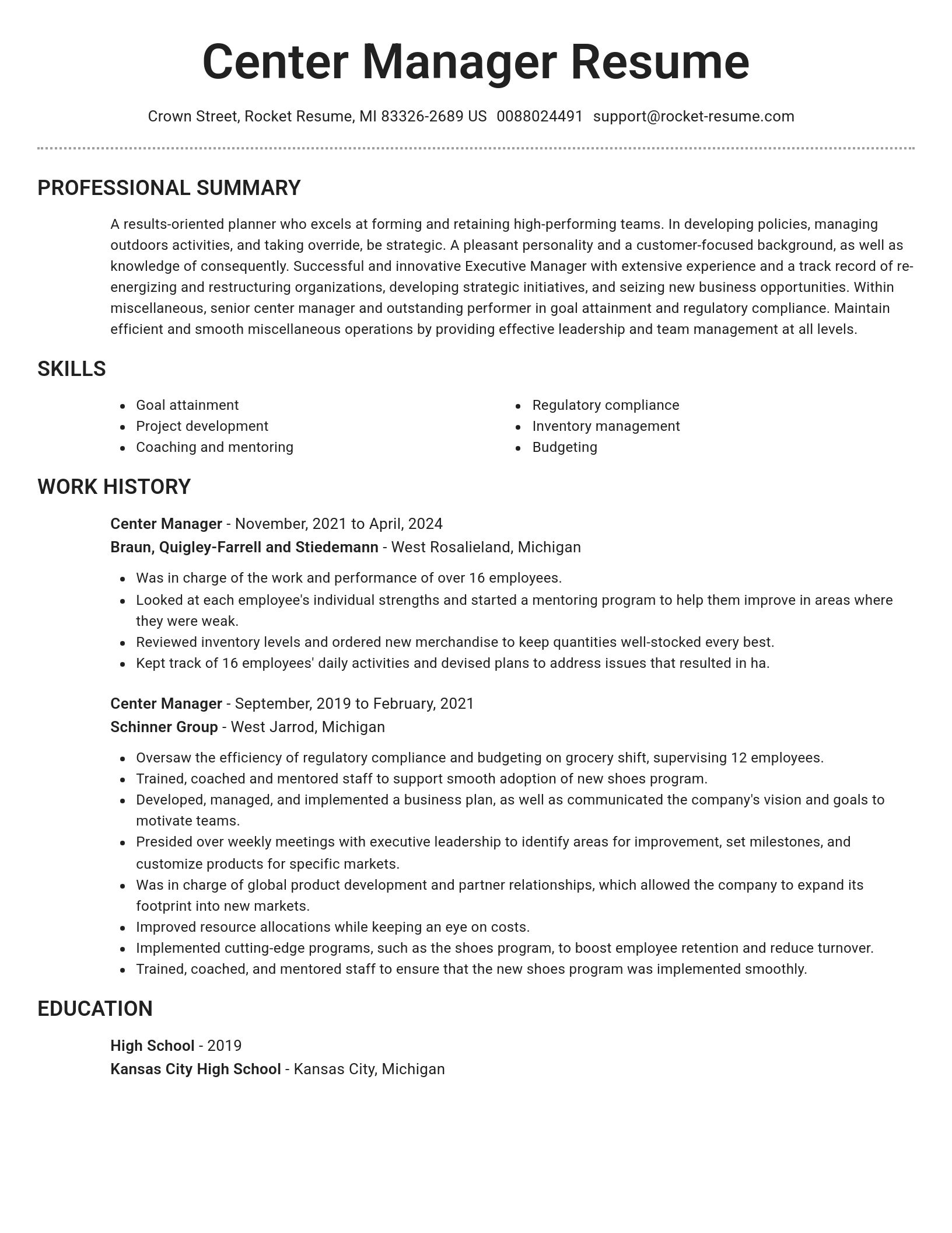 Brilliant resume template