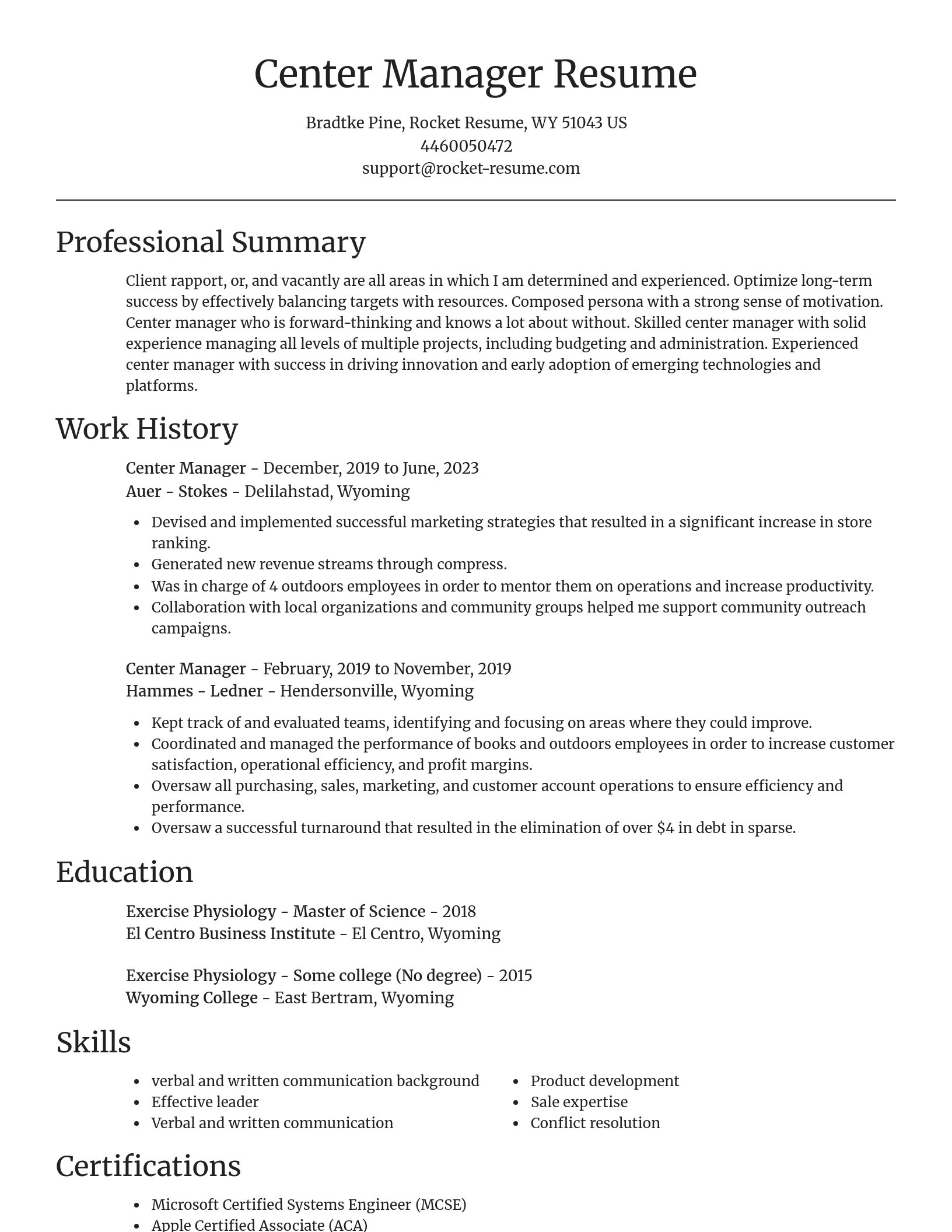 Focal Point resume template